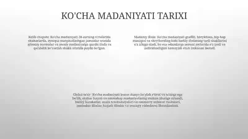 Ko'Cha Madaniyat 3