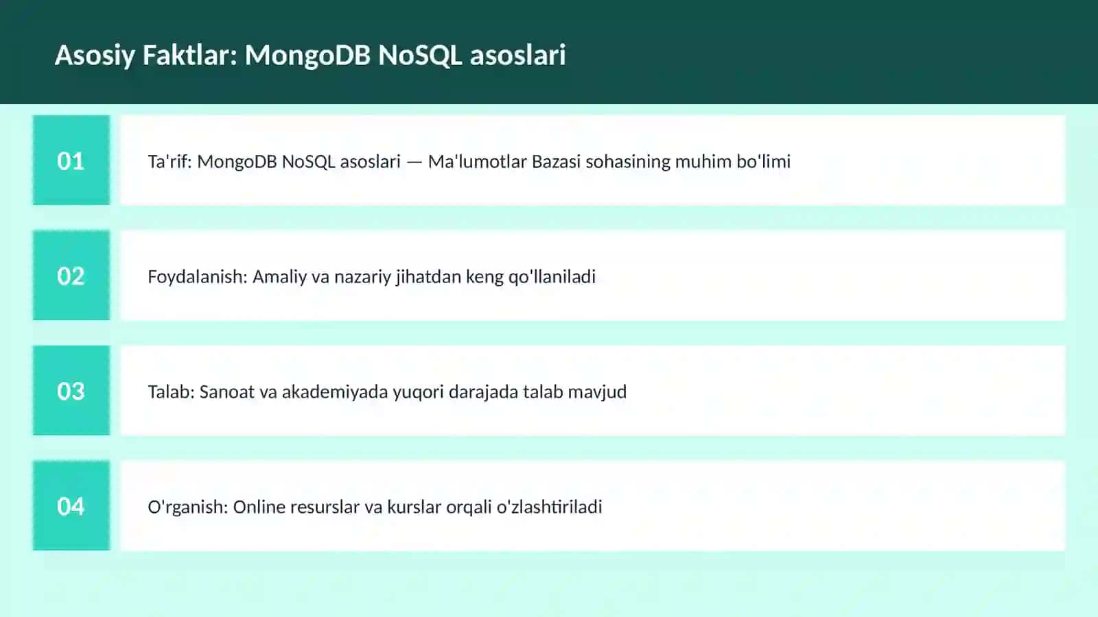 MongoDB NoSQL asoslari 3