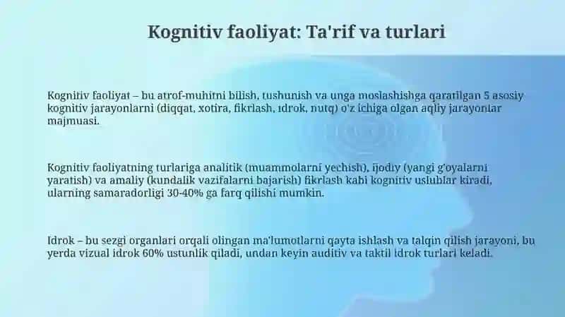 Kognitiv faoliyat 3