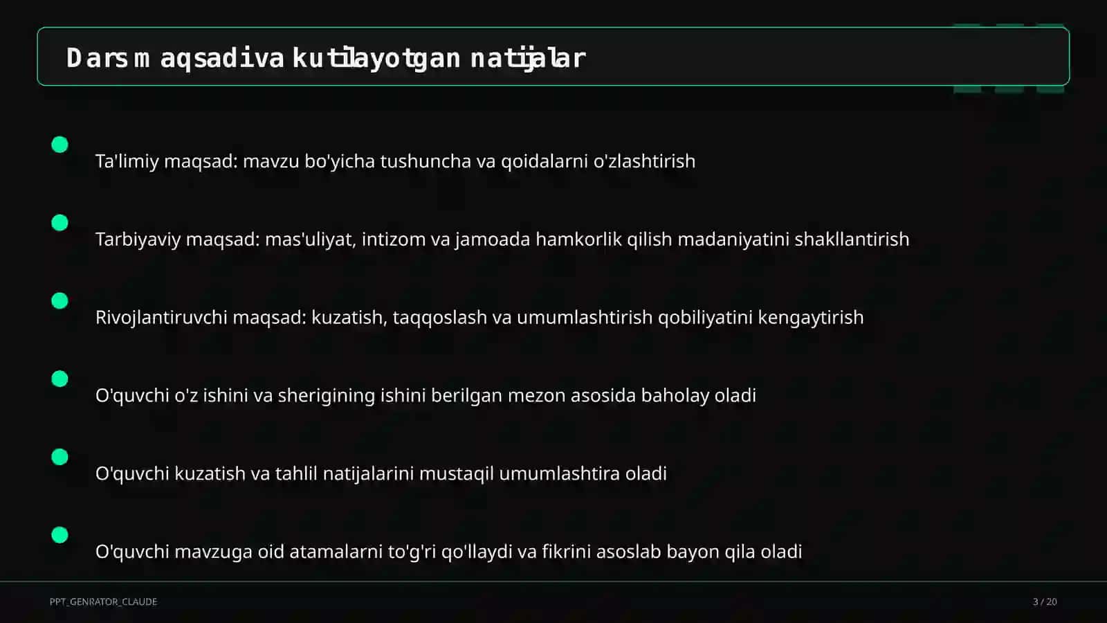 Uy vazifasini samarali tashkil etish 3