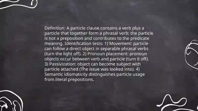 Particle clauses 3
