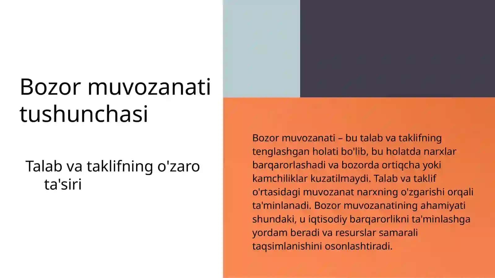 Bozor muvozanati va unga ta'sir koʻrsatuvchi omillar tahlili 3