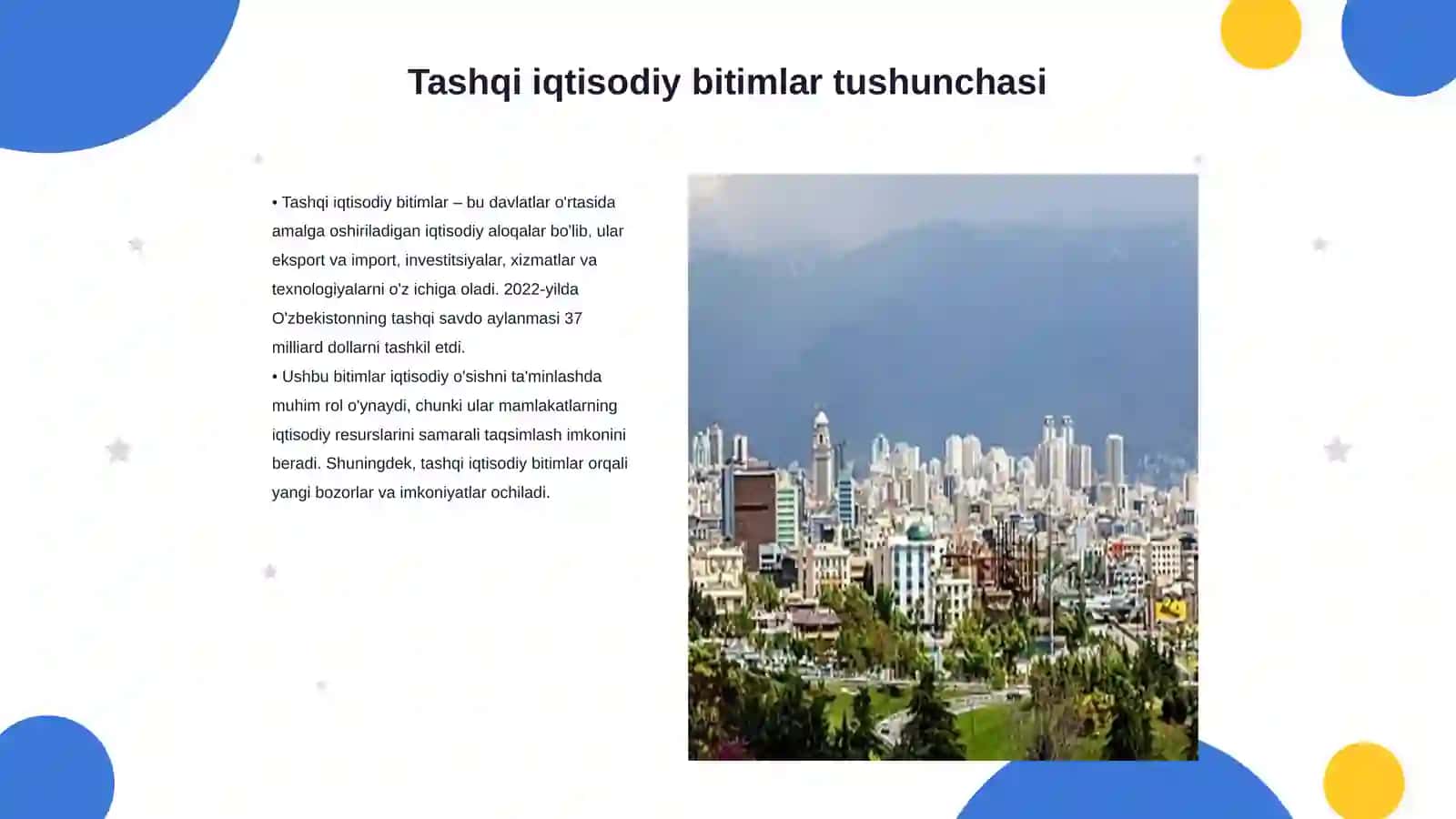 Tashqi iqtisodiy bitimlar erkin iqtisodiy zonalar 3