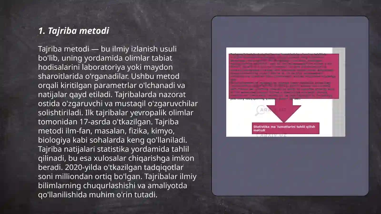 Psixologiya fanining tadqiqot metodlari 3