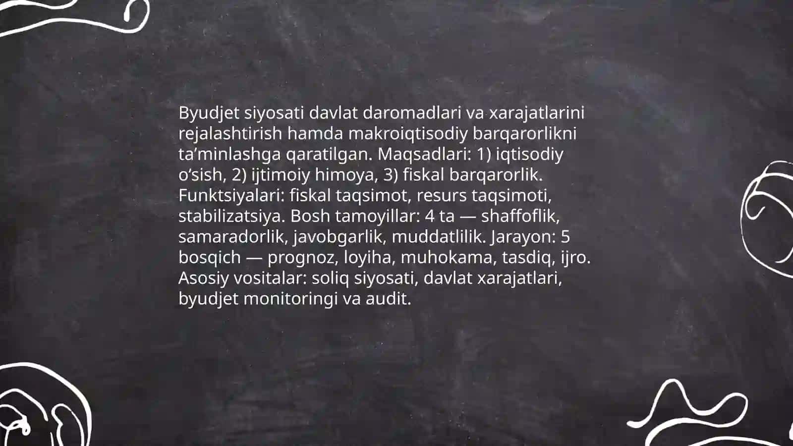 Davlat iqtisodiy siyosatinig asosiy yo'nalishlari va tartibga solish usullari va vositalari 3