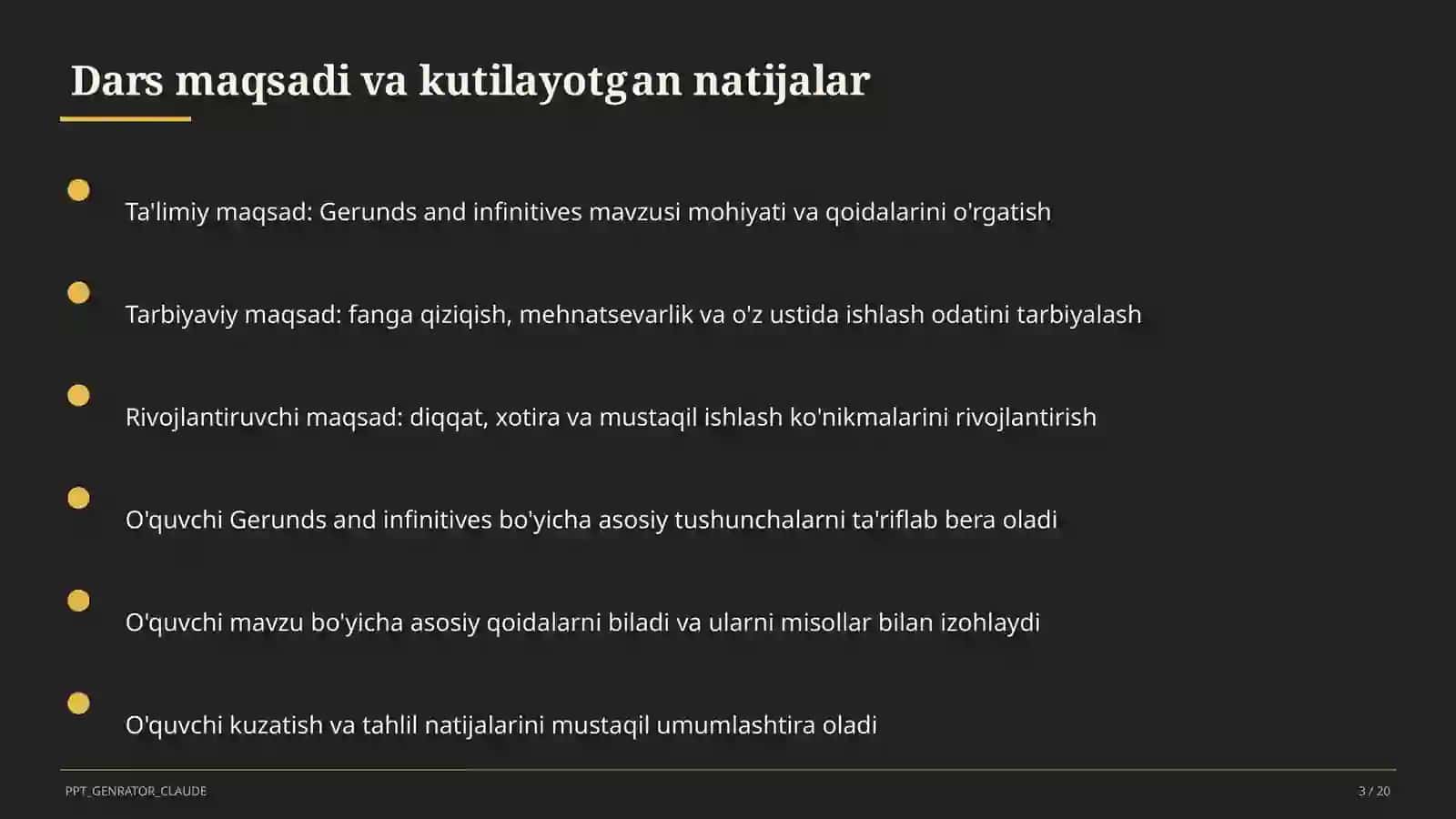 Gerunds and Infinitives (11-sinf) 3
