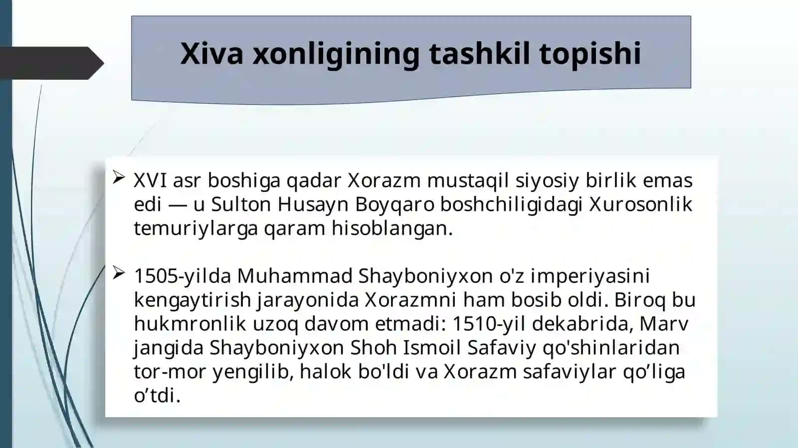 Xiva xonligi tarixi 3