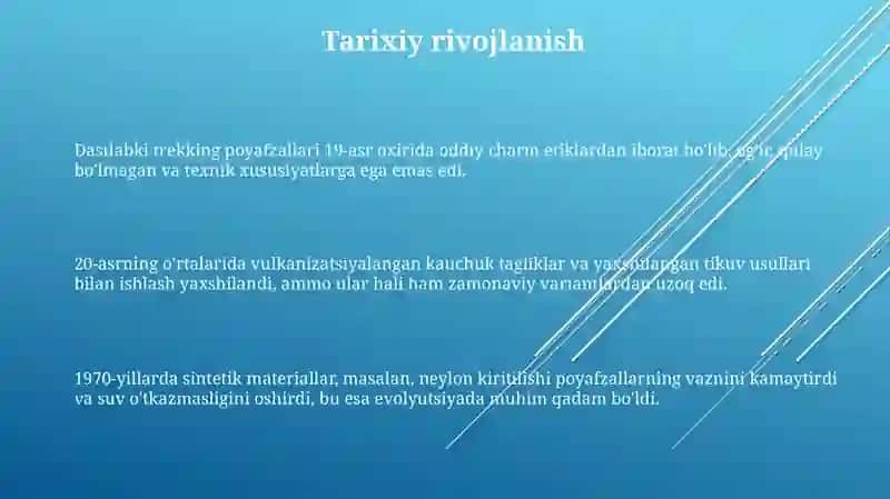 Trekpoygalarining asosiy turlari texnika sinini takomillashtirish 3