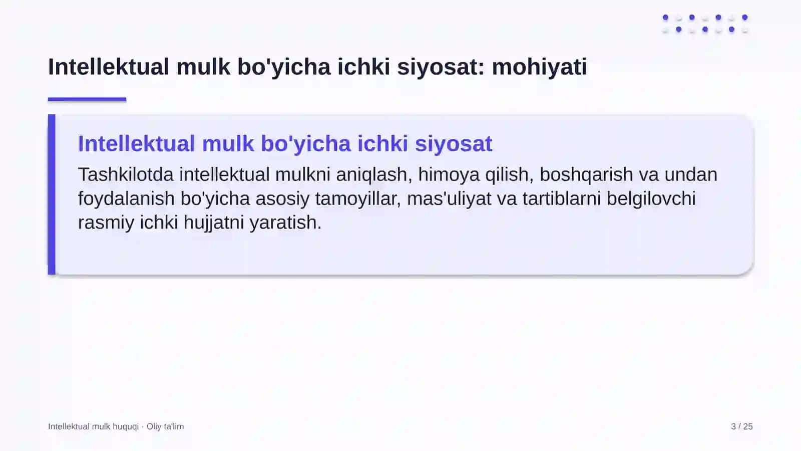 avtovokzallarda intellektual mulk bo'yicha ichki siyosatni ishlab chiqish 1259 3