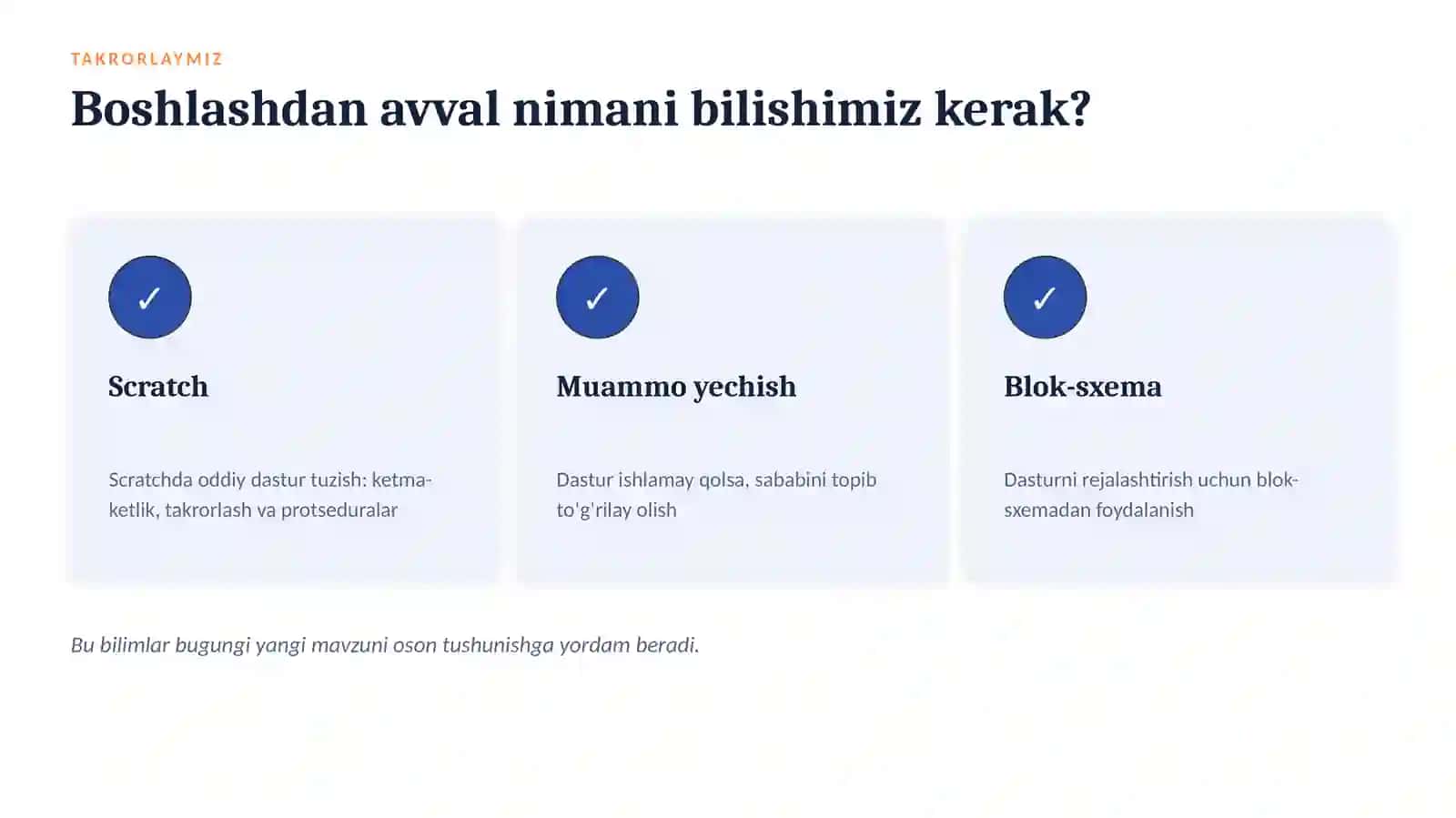 Dasturlashning asosiy tushunchalari va dasturlash jarayoni 3