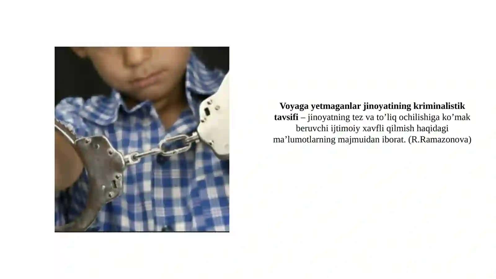 VOYAGA YETMAGANLAR JINOYATLARINI TERGOV QILISH USLUBIYOTI 3