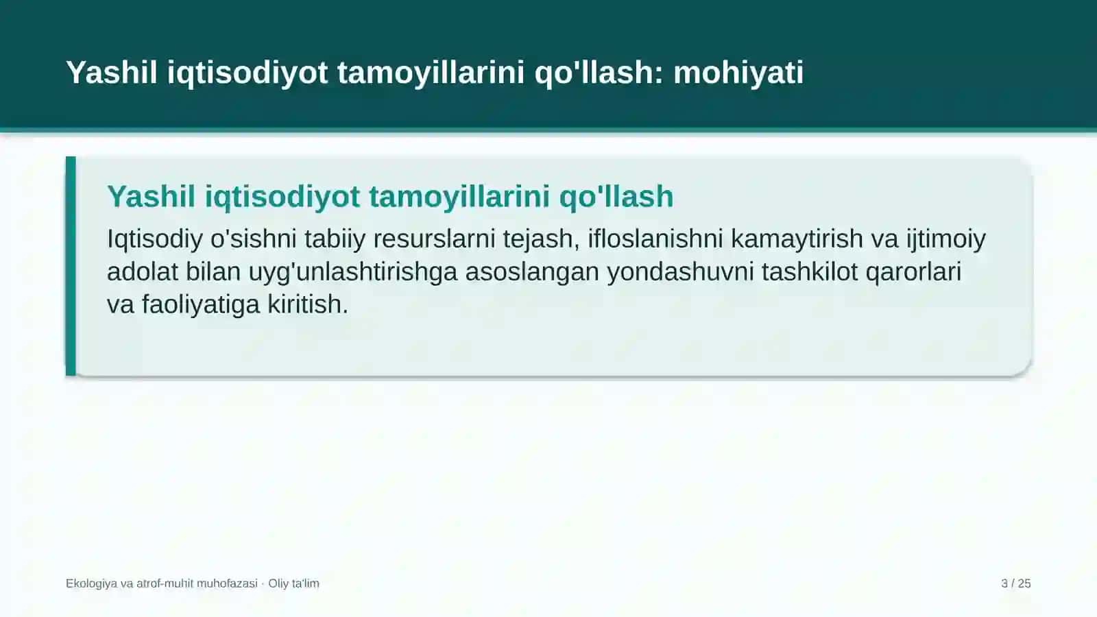 Ekologiya va Atrof-muhit Muhofazasi 3