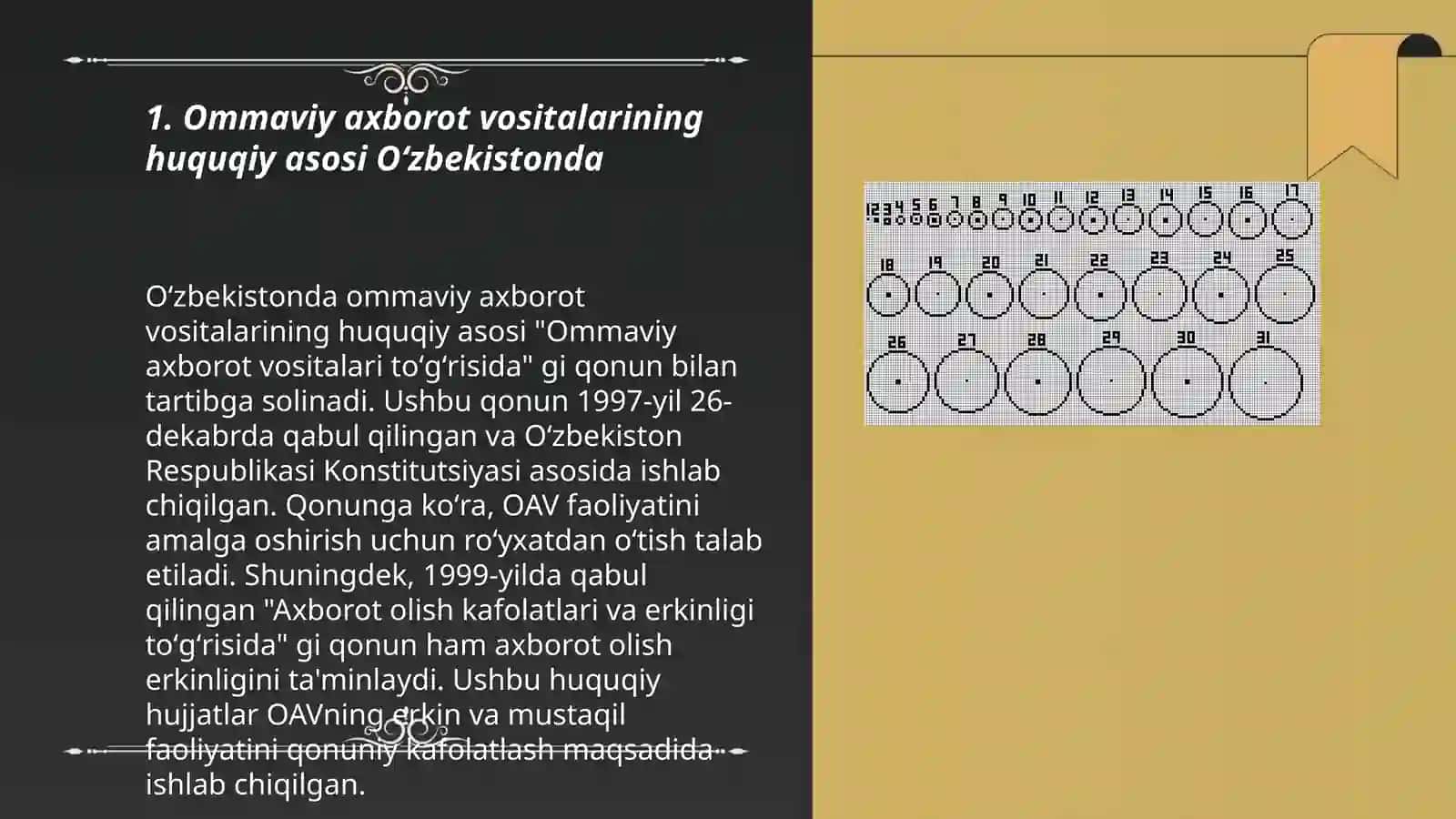 Ommaviy axborot vositalarining huquqiy asoslari Oʻzbekistonda 3