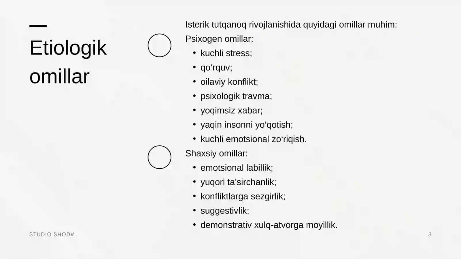 Isterik tutqanoqning kechishi 3