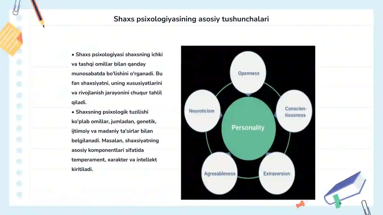 Shaxs psixologiyasida shaxs moammosi Psixologiga fanidan 3