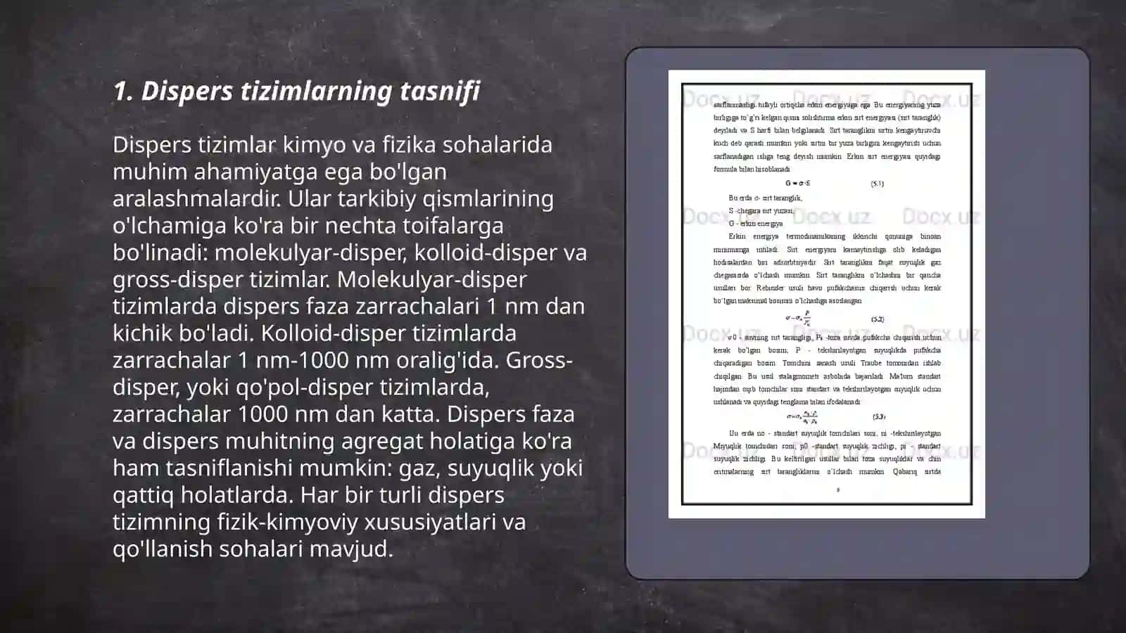 Dag'al-dispers sistemalarning hossalari va ularni tibbiyot va farmakologiyada ishlatilishi 3