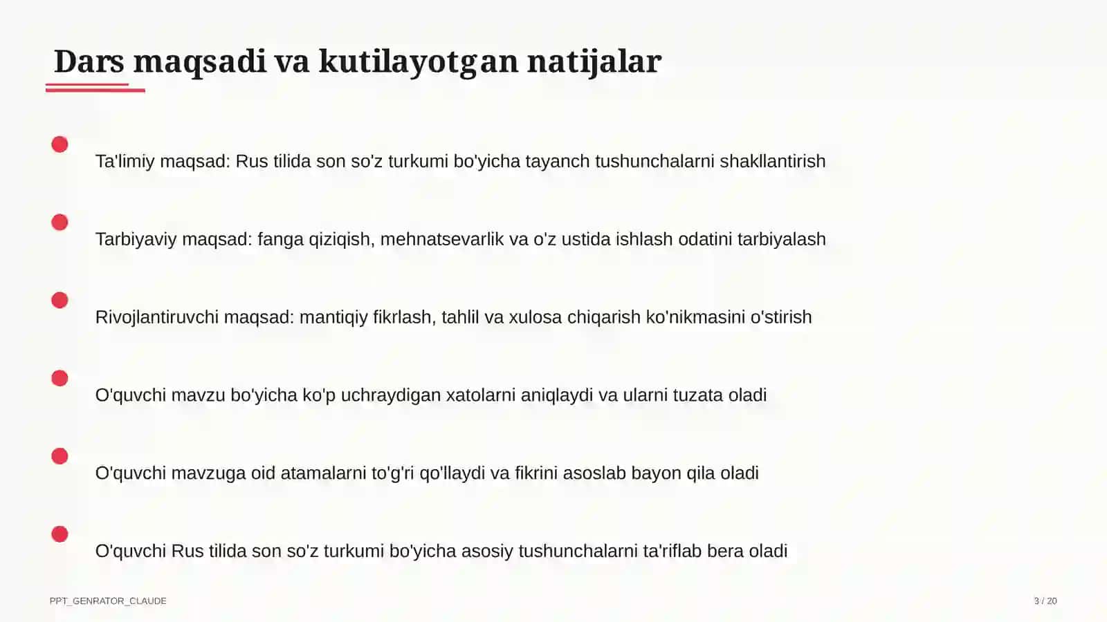 Rus tilida son so'z turkumi (6-sinf) 3