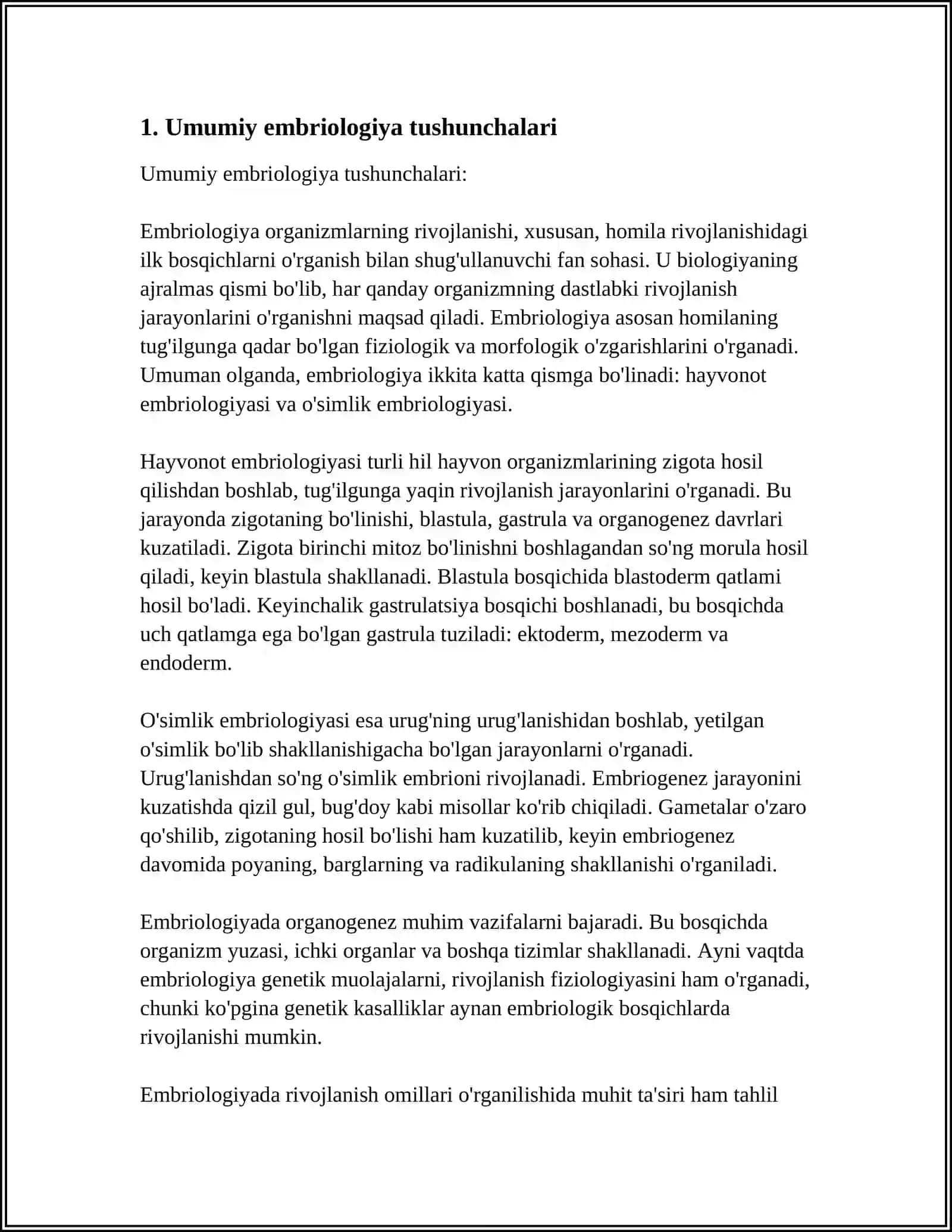 ODAM EMBRIOLOGIYASI ASOSLARI 3