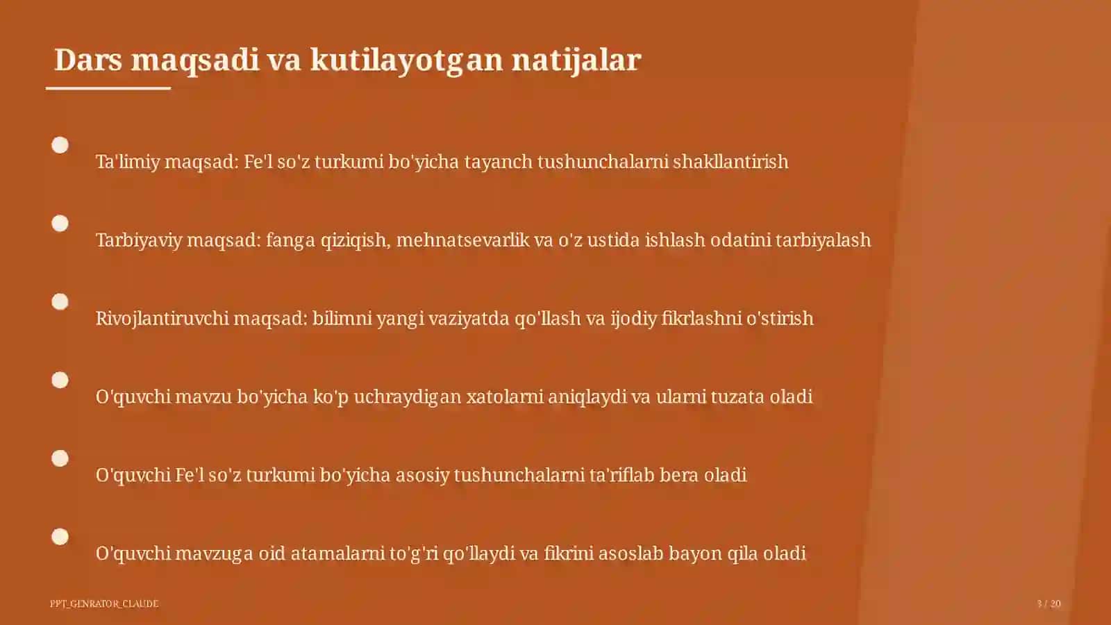 Fe'l so'z turkumi (3-sinf) 3