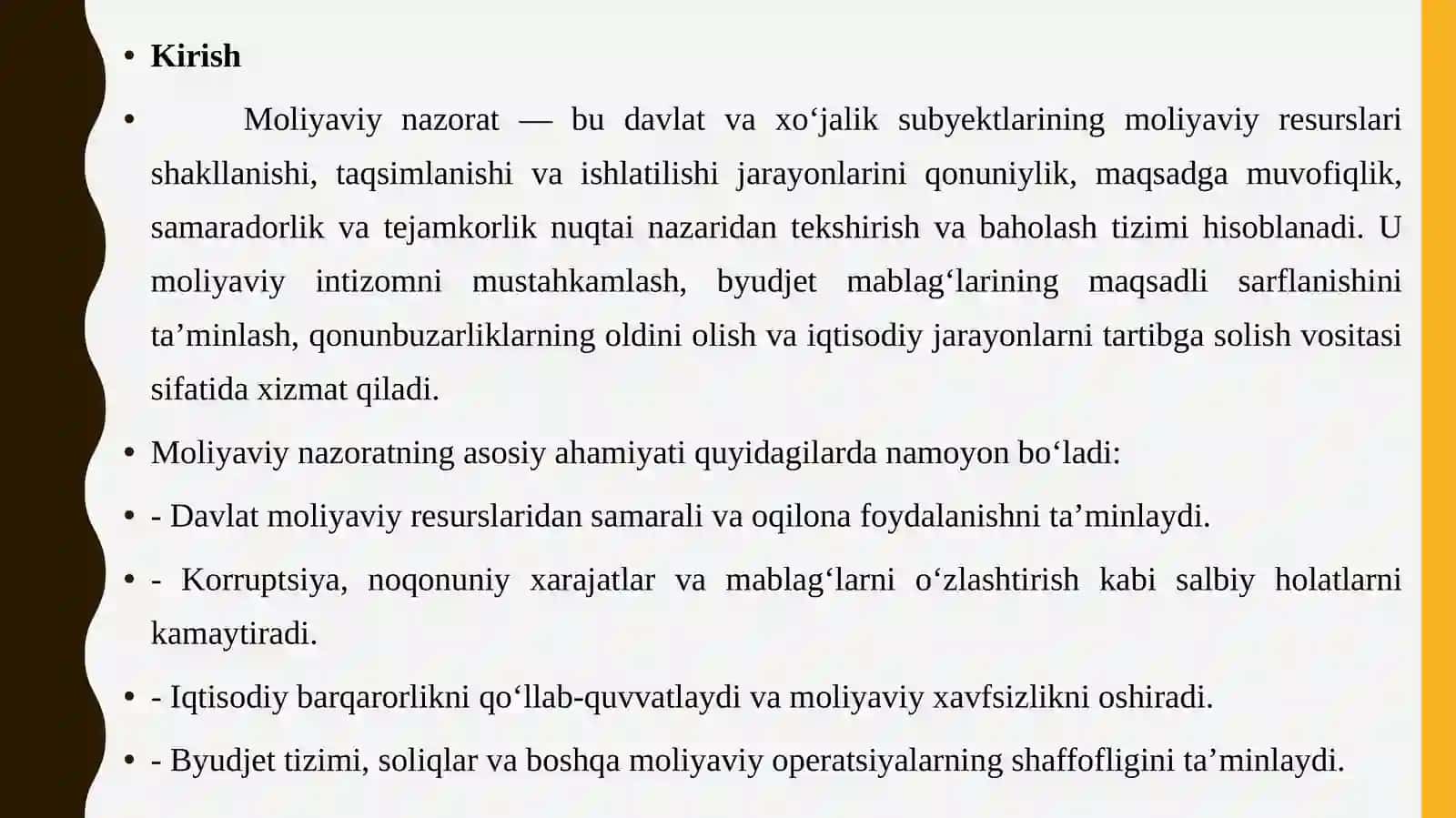 Moliyaviy nazorat turlari 3