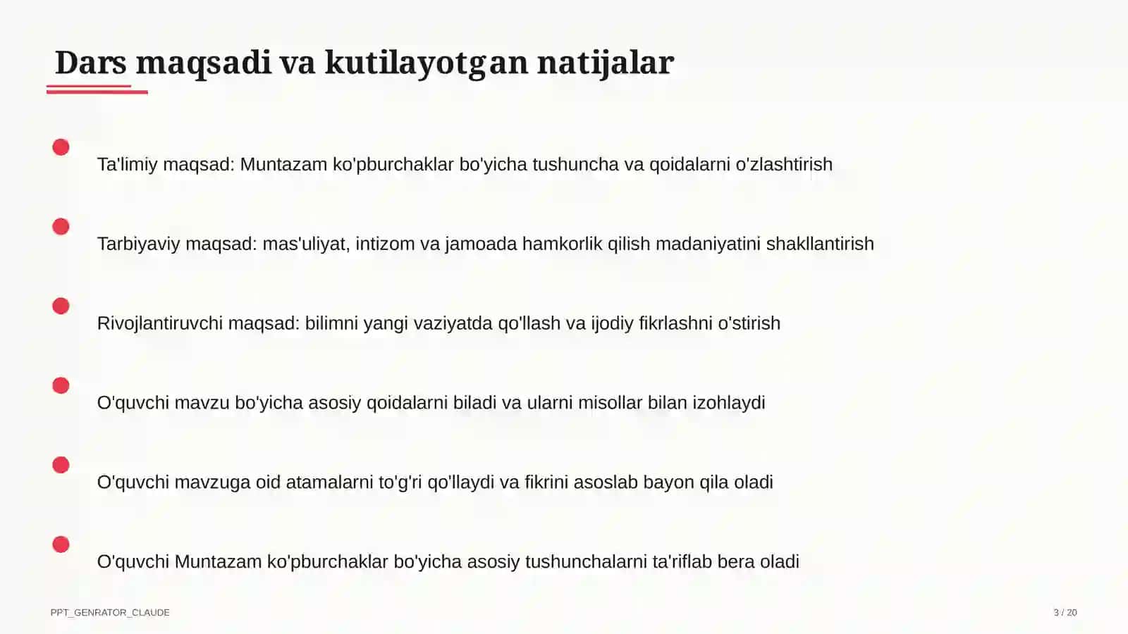 Muntazam ko'pburchaklar (9-sinf) 3