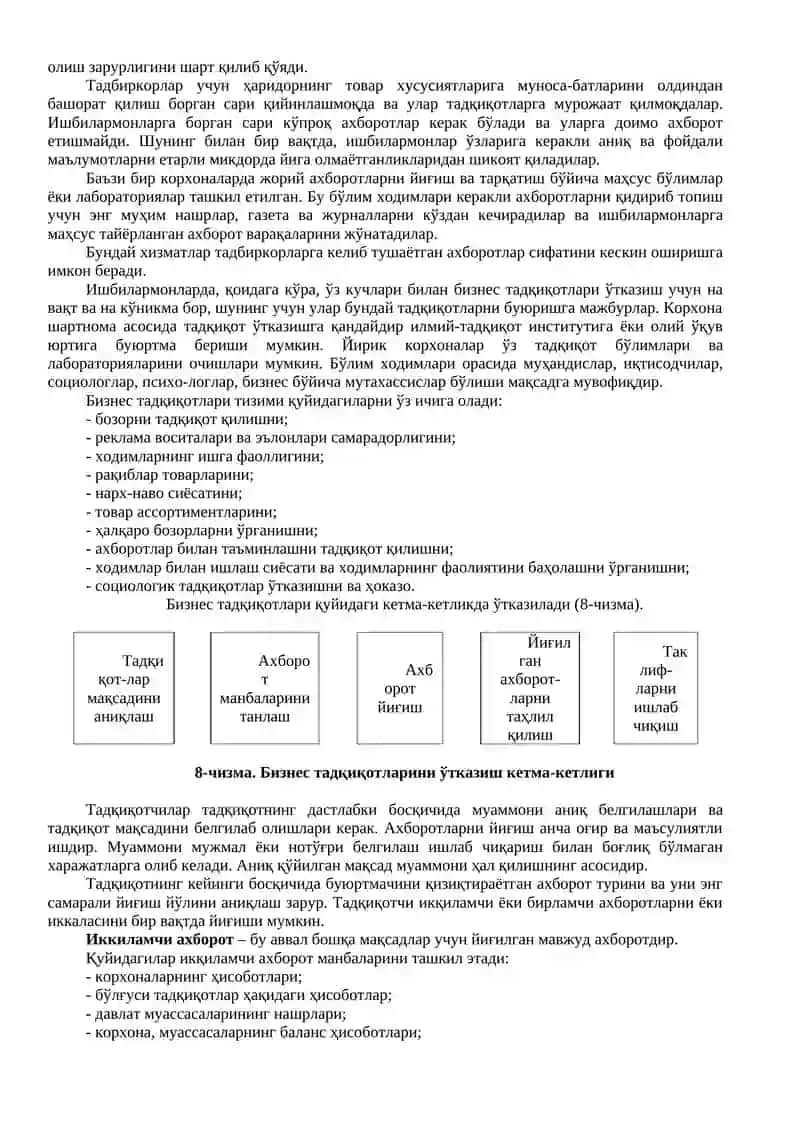Кичик бизнес ва тадбиркорлик фаолиятини ахборот билан таъминлаш 3