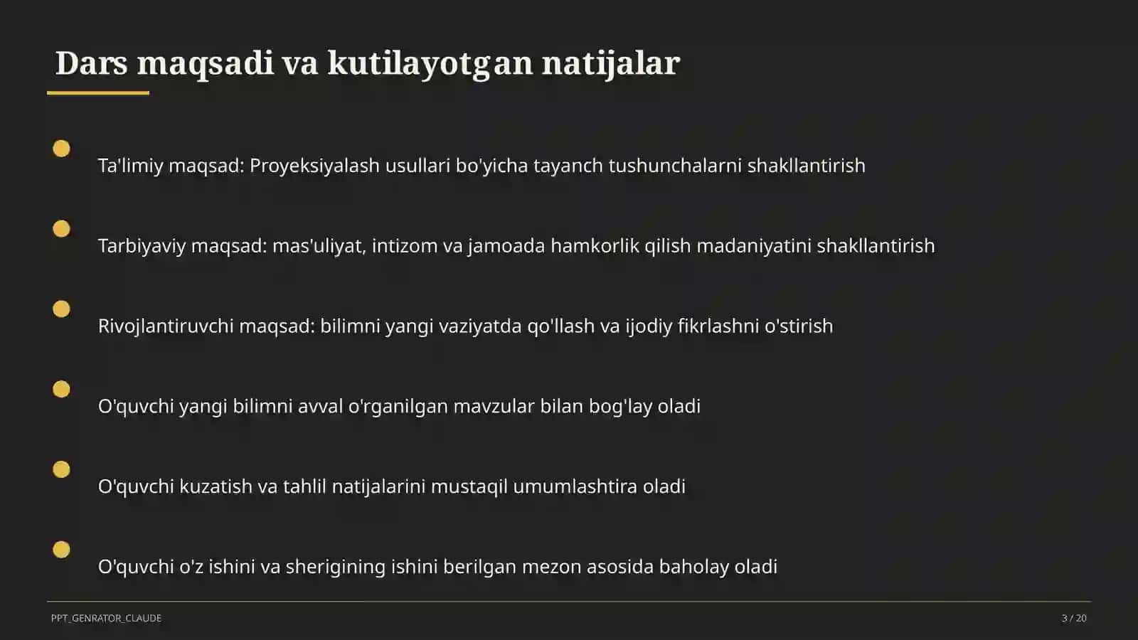 Proyeksiyalash usullari (8-sinf) 3
