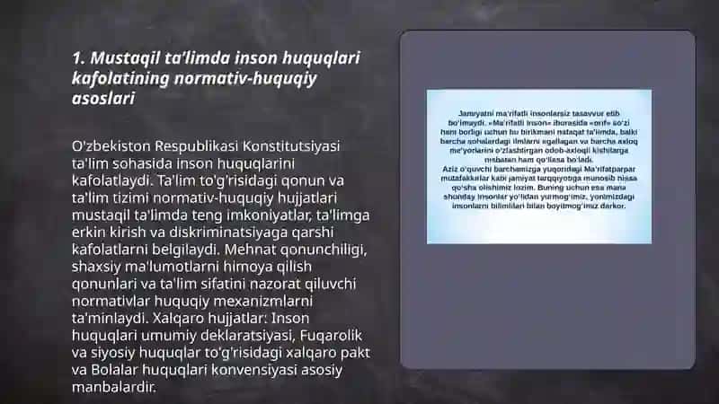 Mustaqil taʼlim doirasida inson huquqlari va erininliklari kafolatining yaratilishi 3
