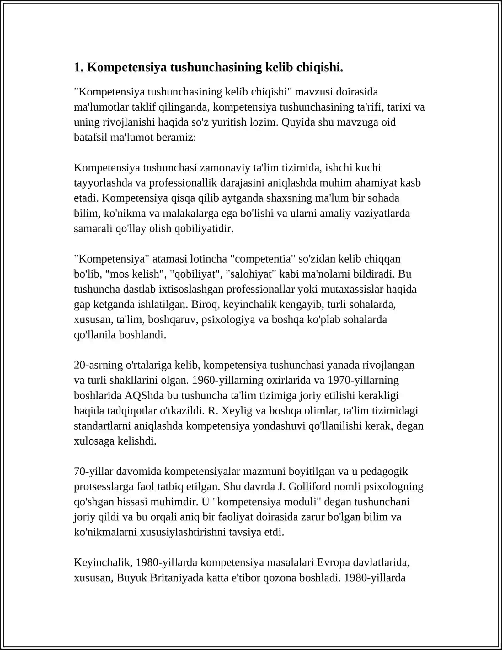 KOMPETENSIYA TUSHUNCHASINING QISQACHA TARIXI 3