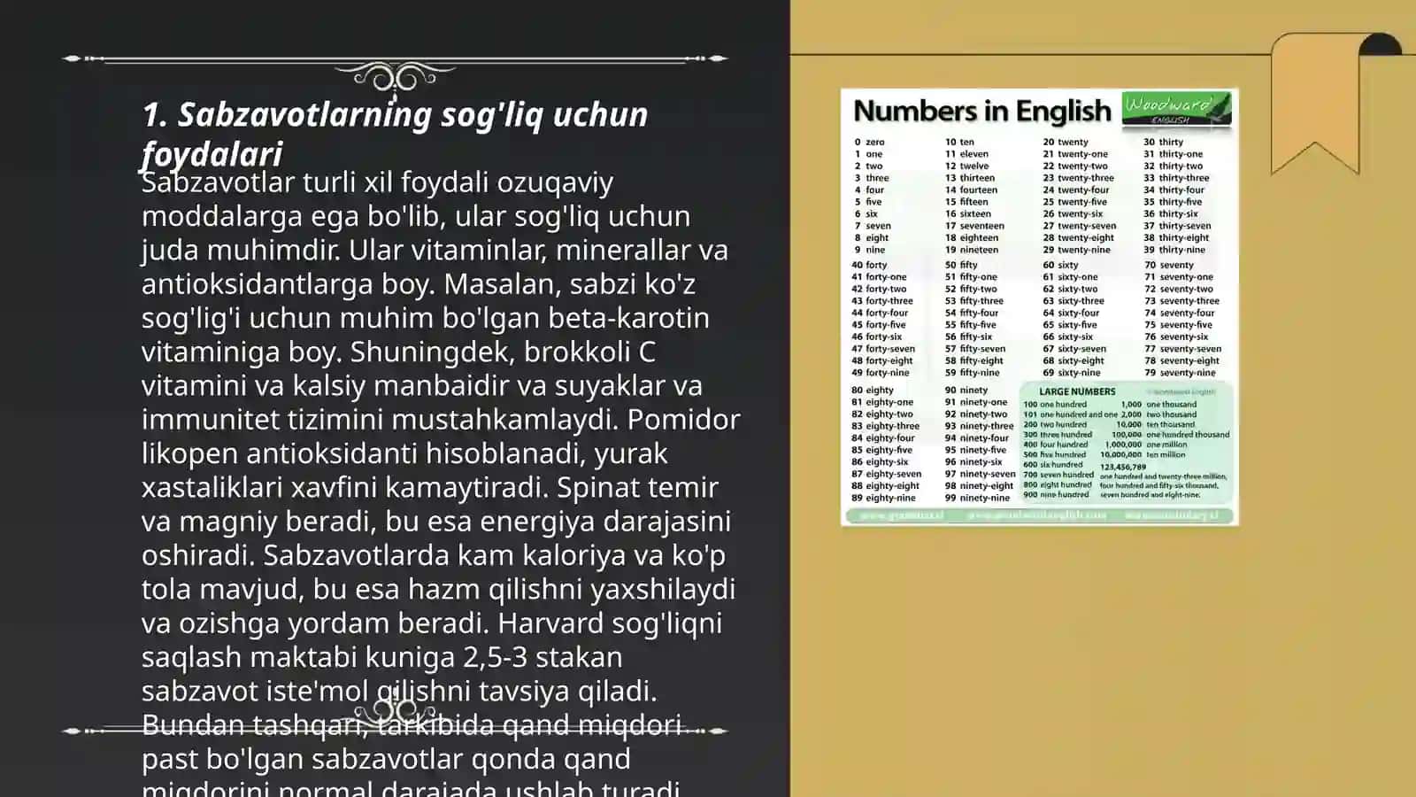 Sabzavotlarning oziq ovqatdagi ahamiyati 3