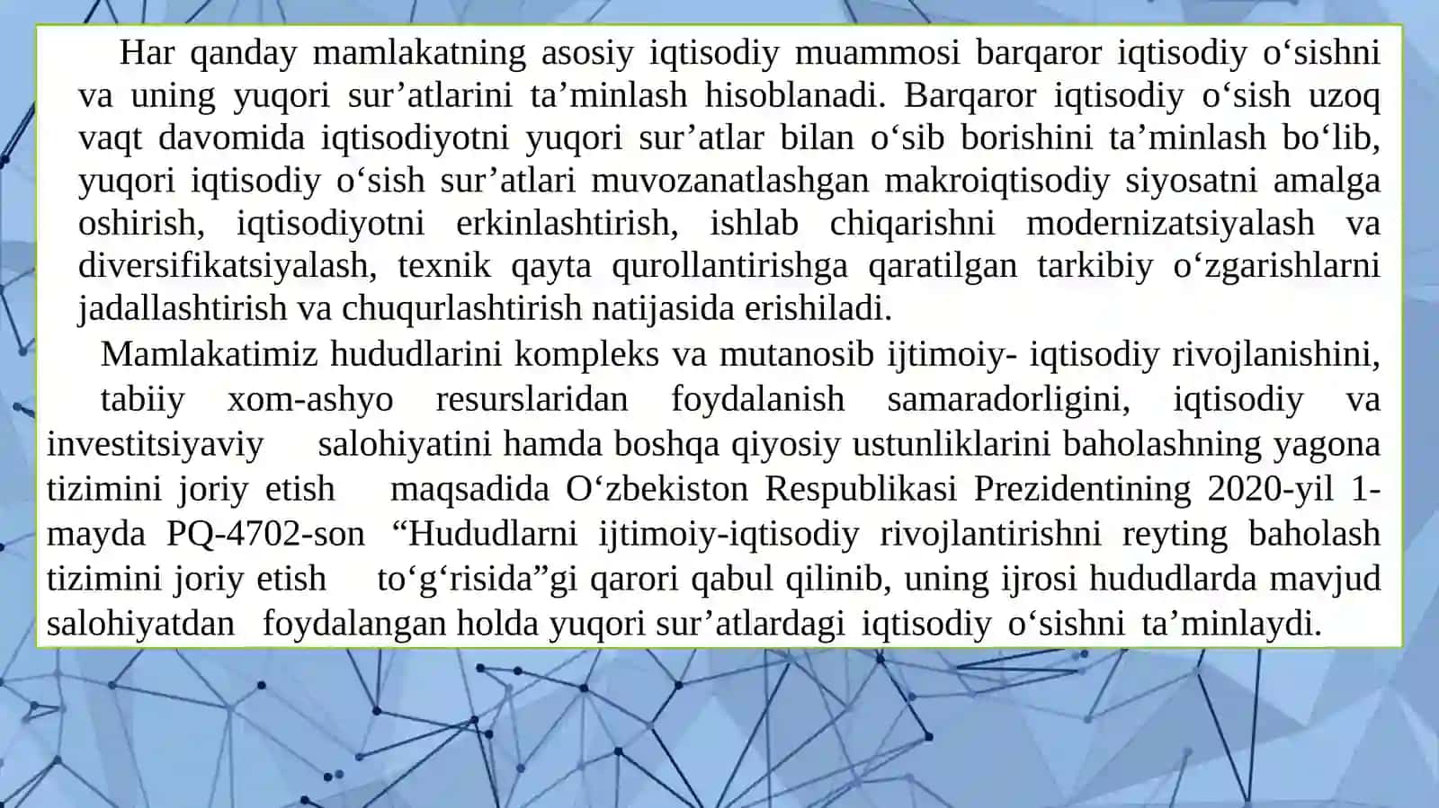 Mintaqaviy iqtisodiy o‘sishning nazariy asoslari 3