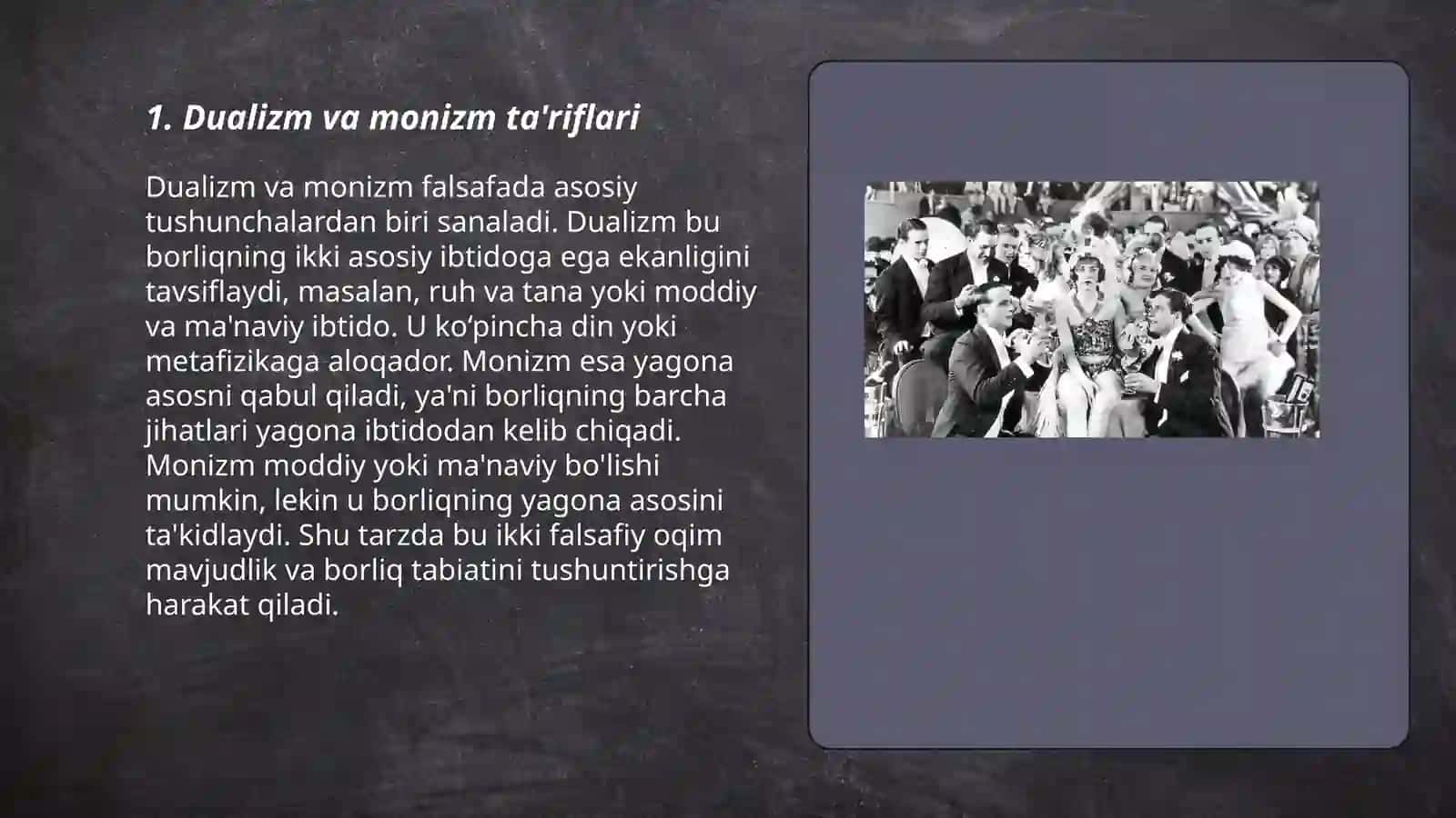 Dualizm va Monizm Falsafasi 3