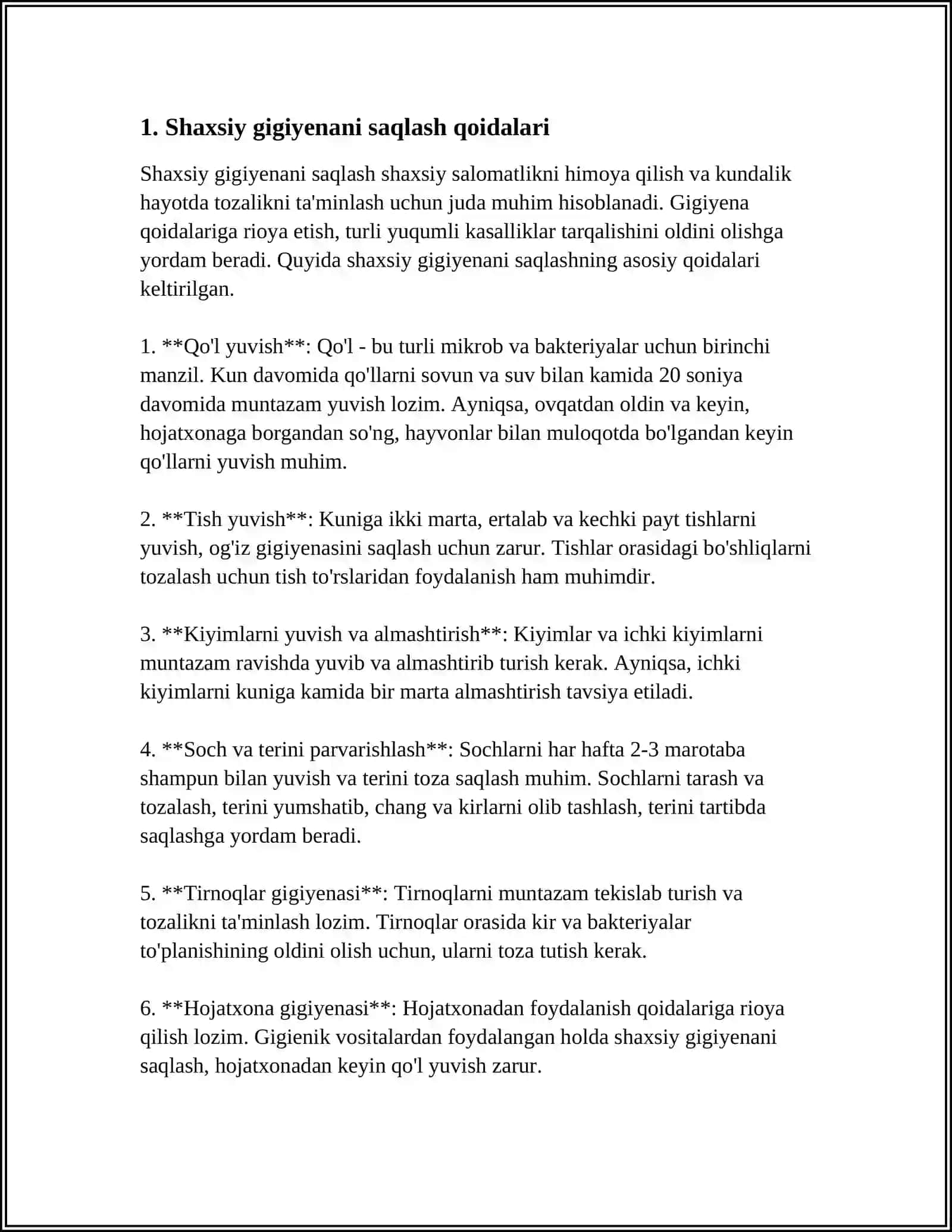 KASALNI DAVOLLASHDA GIGIENA QOYIDALARI HAQIDA TUSHUNCHA 3