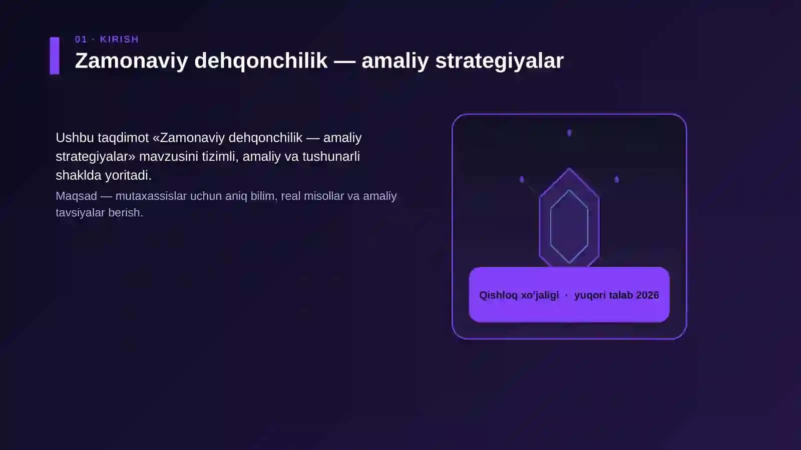 Zamonaviy dehqonchilik — amaliy strategiyalar 3