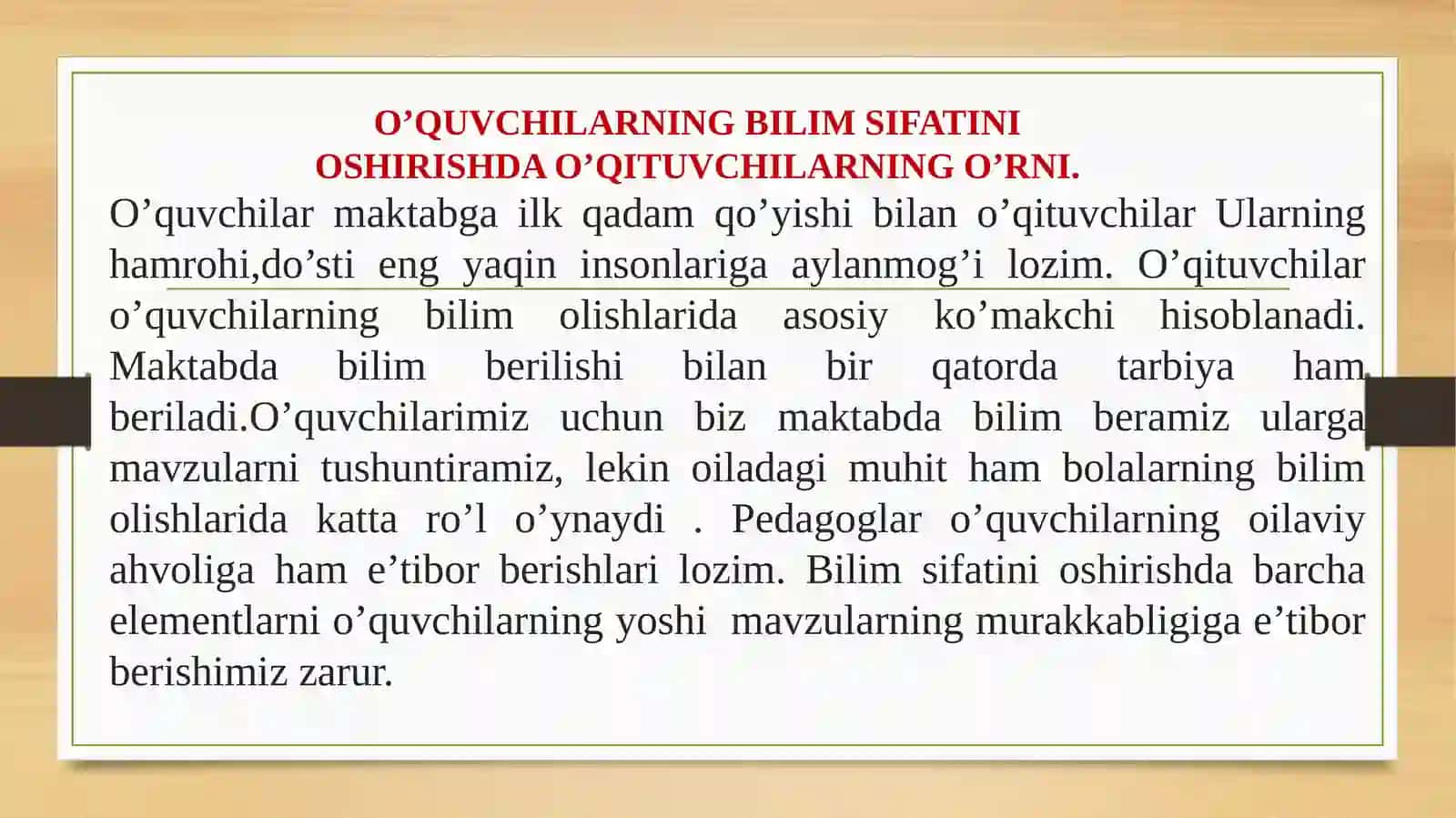 O’quvchilarning Bilim Sifatini Oshirish 3