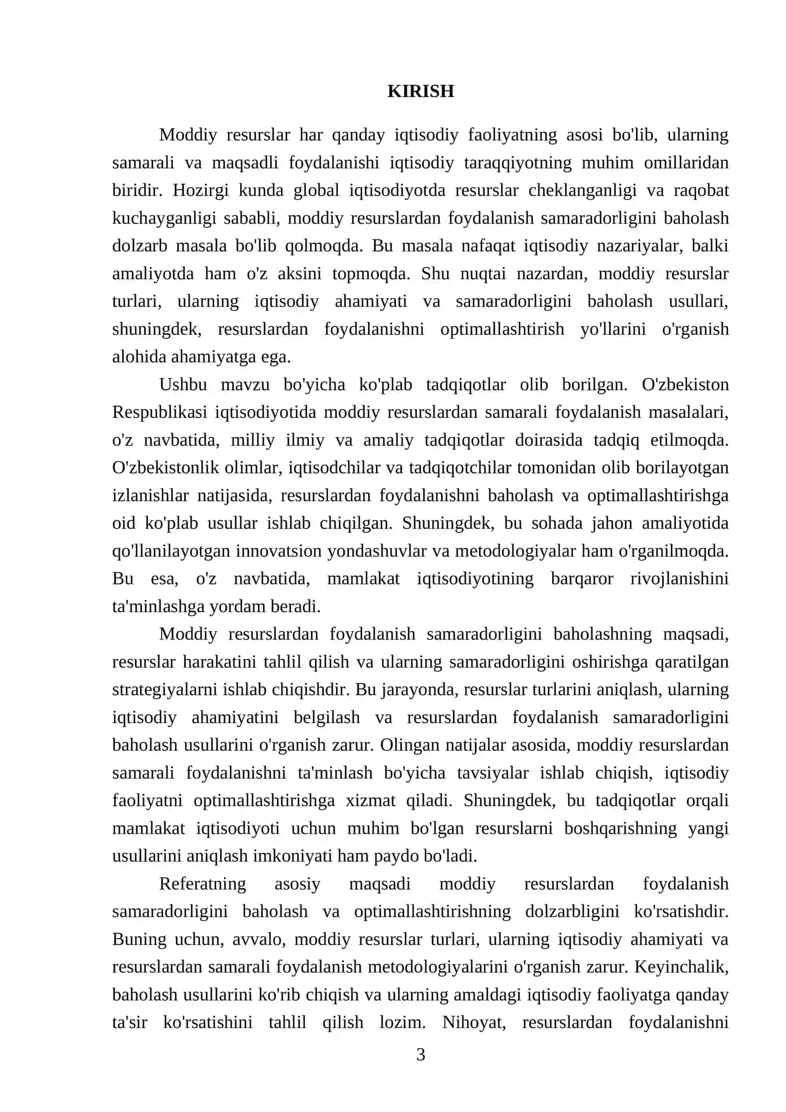 Moddiy resurslardan foydalanish samaradorligini baholash 3