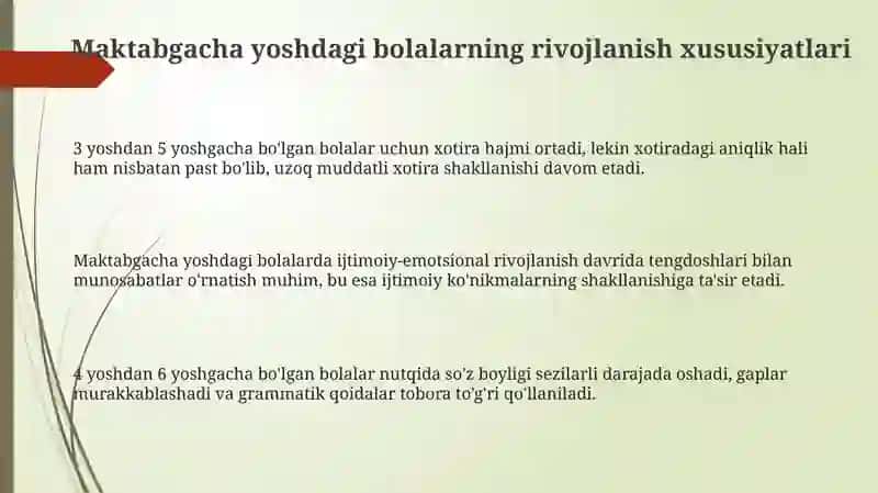 Maktabgacha yoshdagi bolalarning rivojlanishi 3
