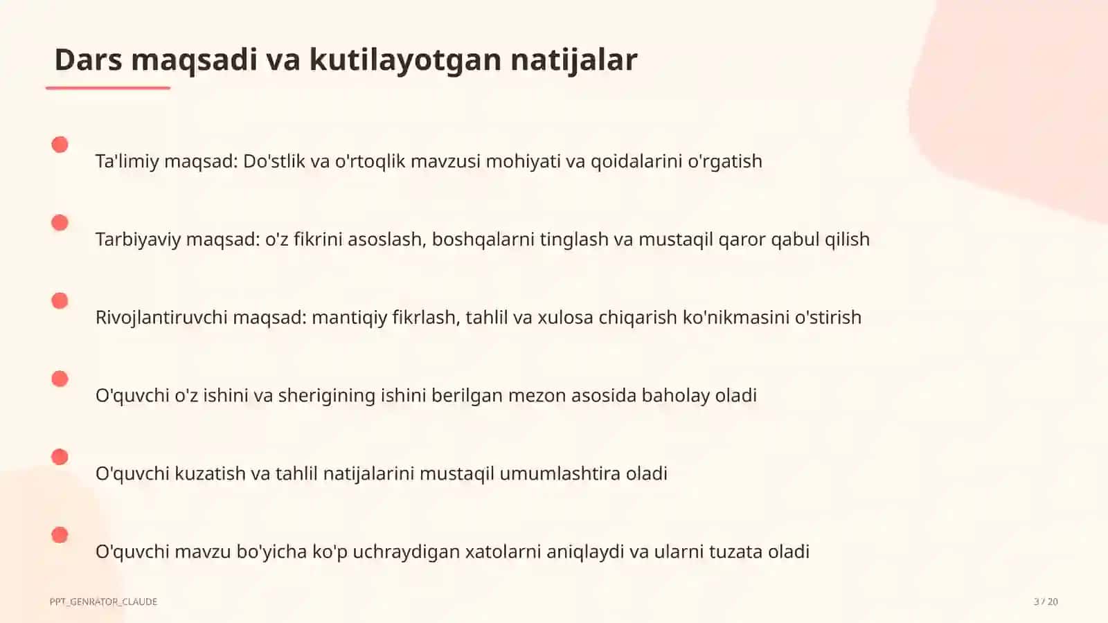 Do'stlik va o'rtoqlik (2-sinf) 3