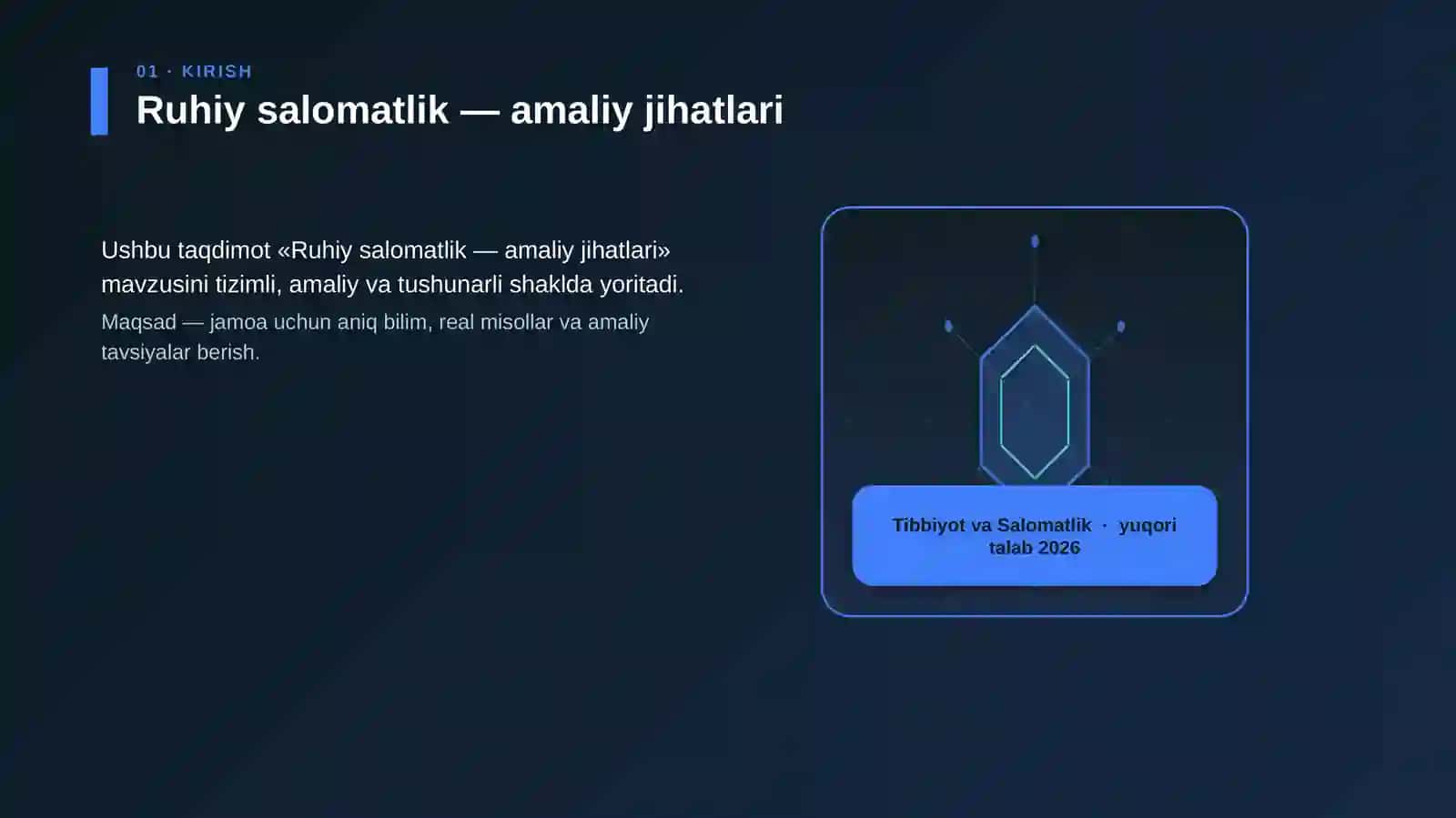 Ruhiy salomatlik — amaliy jihatlari 3