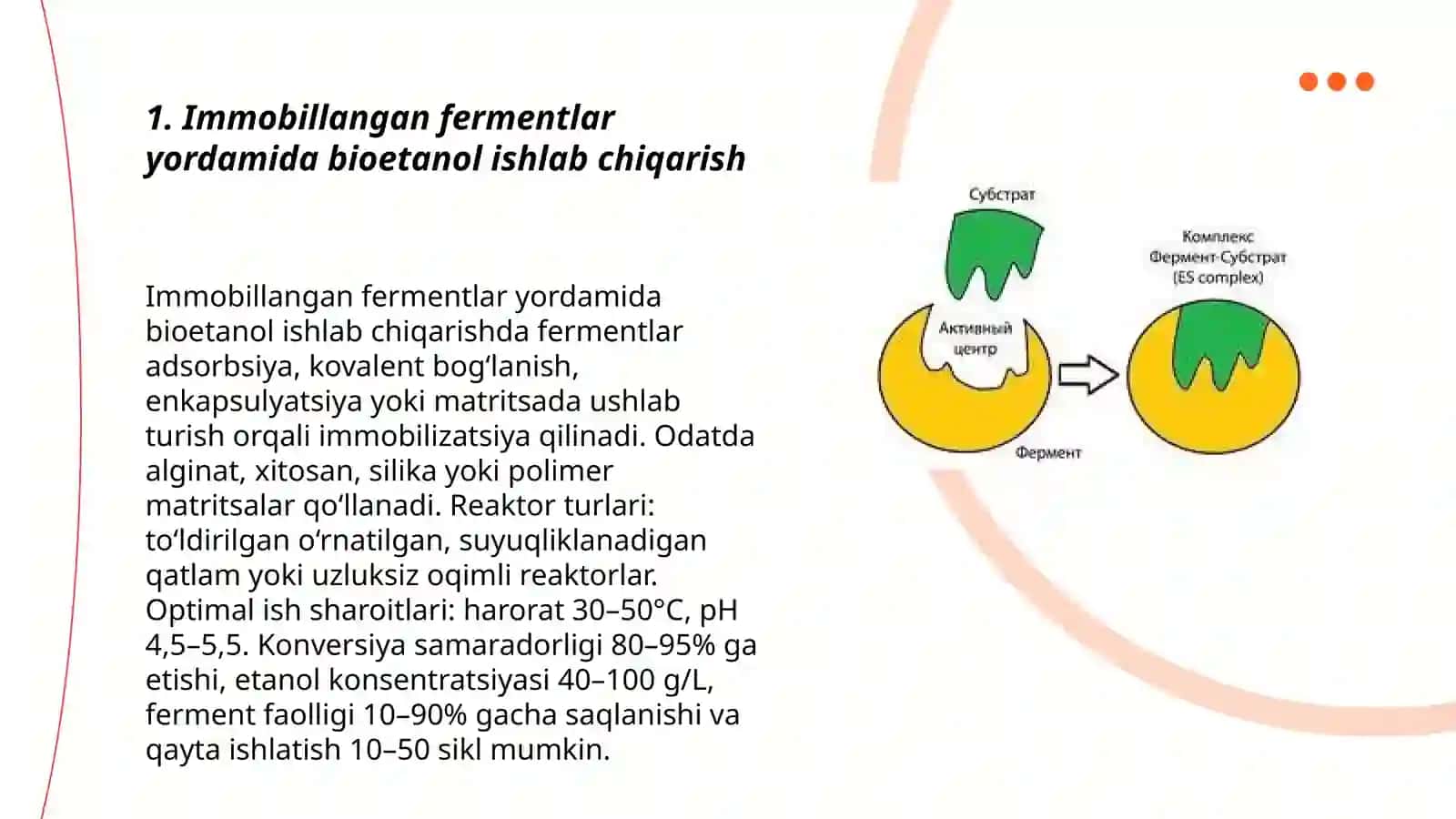 Immobillangan fermentlar ishtirokida bioyoqilg‘i olish 3