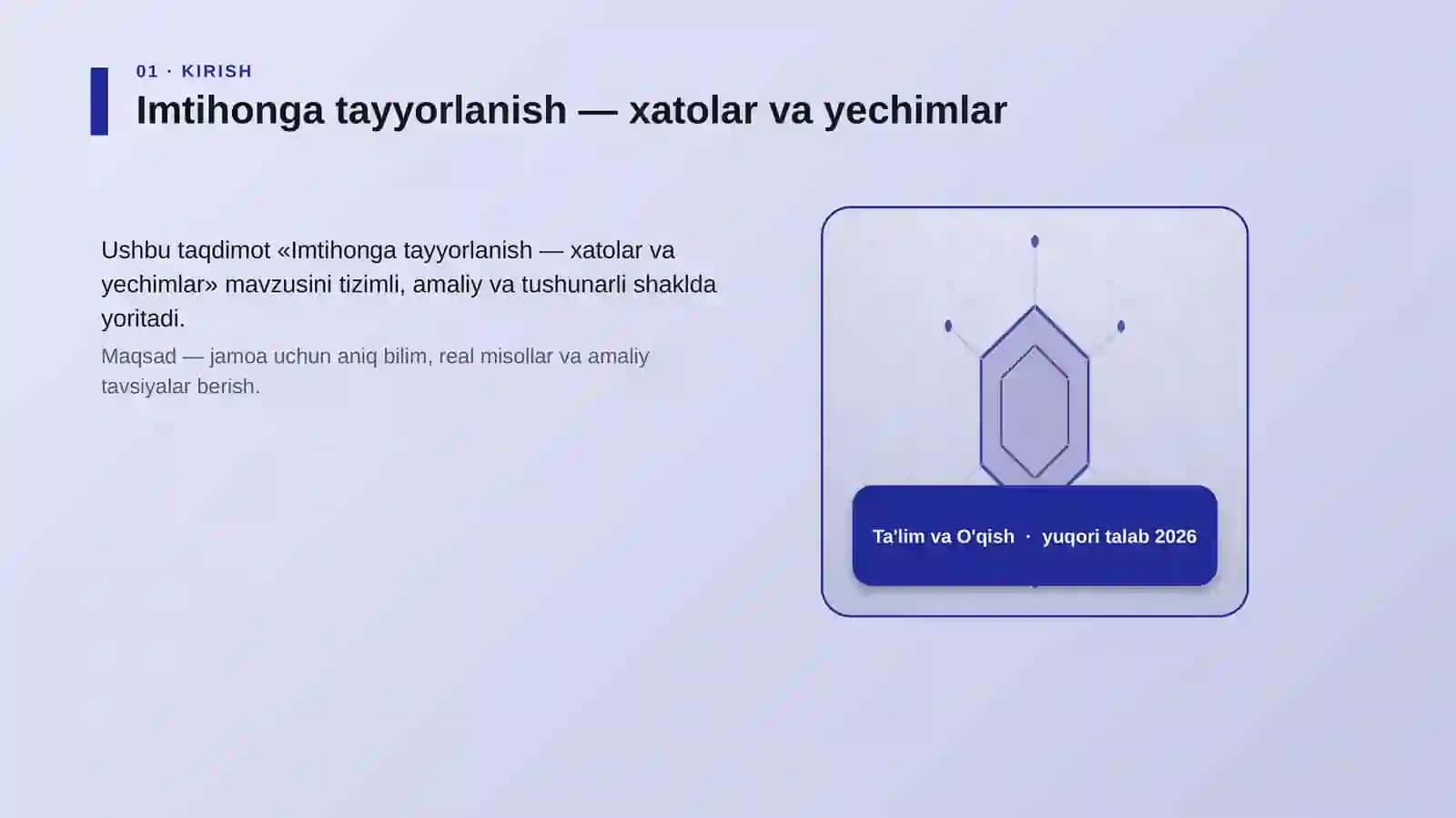 Imtihonga tayyorlanish — xatolar va yechimlar 3