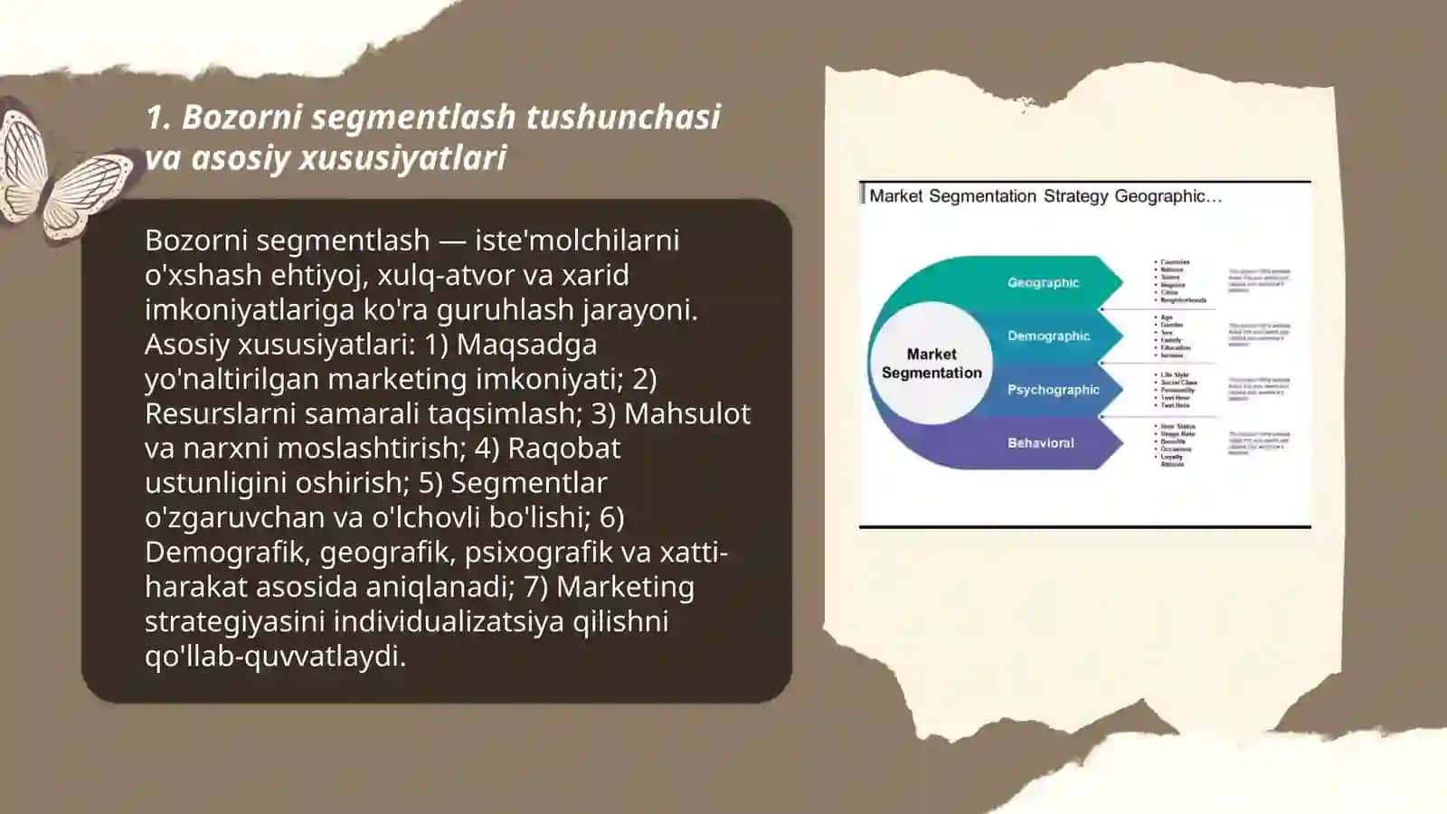 Bozorni segmentlash xususiyatlari 3