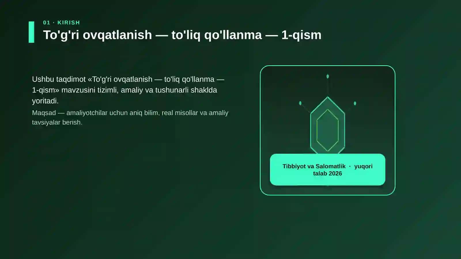 To'g'ri ovqatlanish — to'liq qo'llanma — 1-qism 3