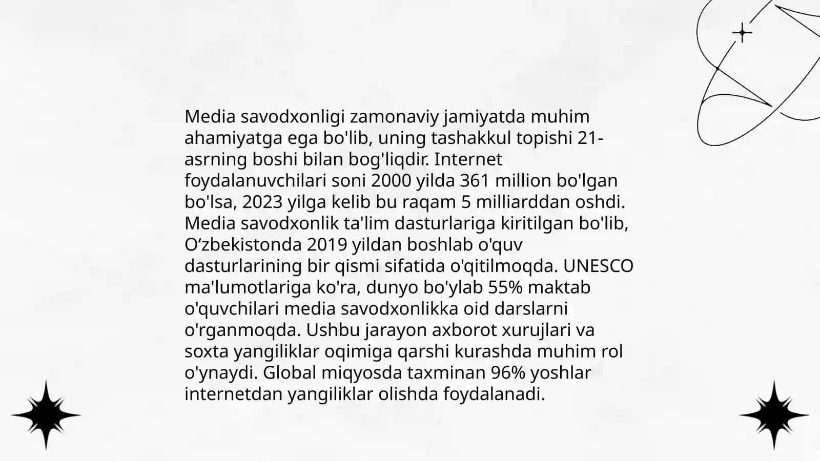 Media savodhonlik va axborot madaniyati fanining predmeti tarixiy evolyutsiyasi 3