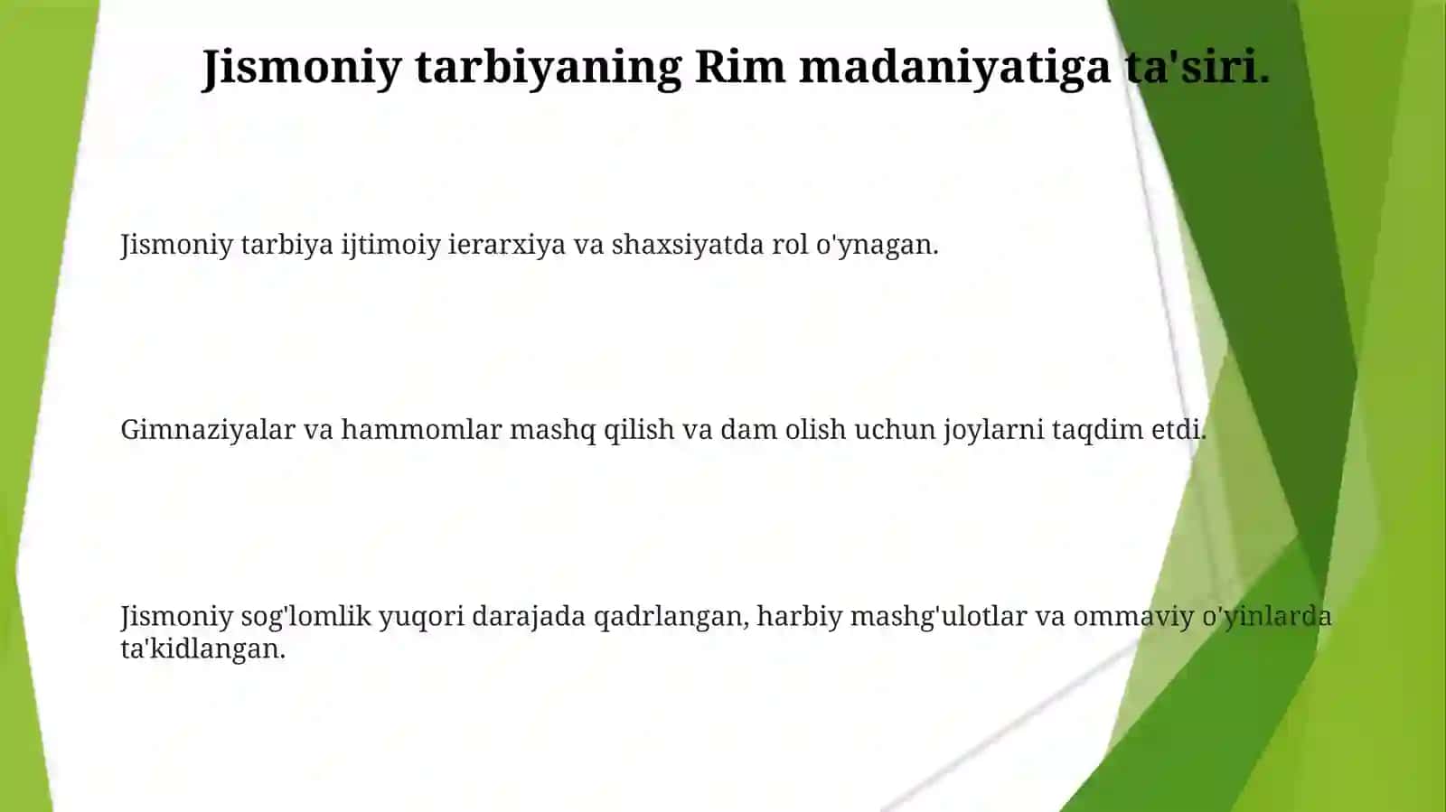 Qadimgirimdajismoniytarbiya 3