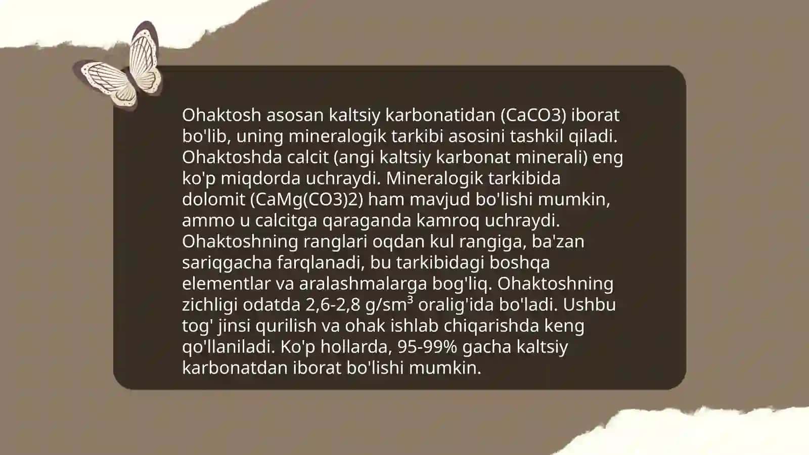 Ohaktosh kuydirish boʻlimining nazariy asoslari texnologik sxemasi va asosiy apparatlari 3