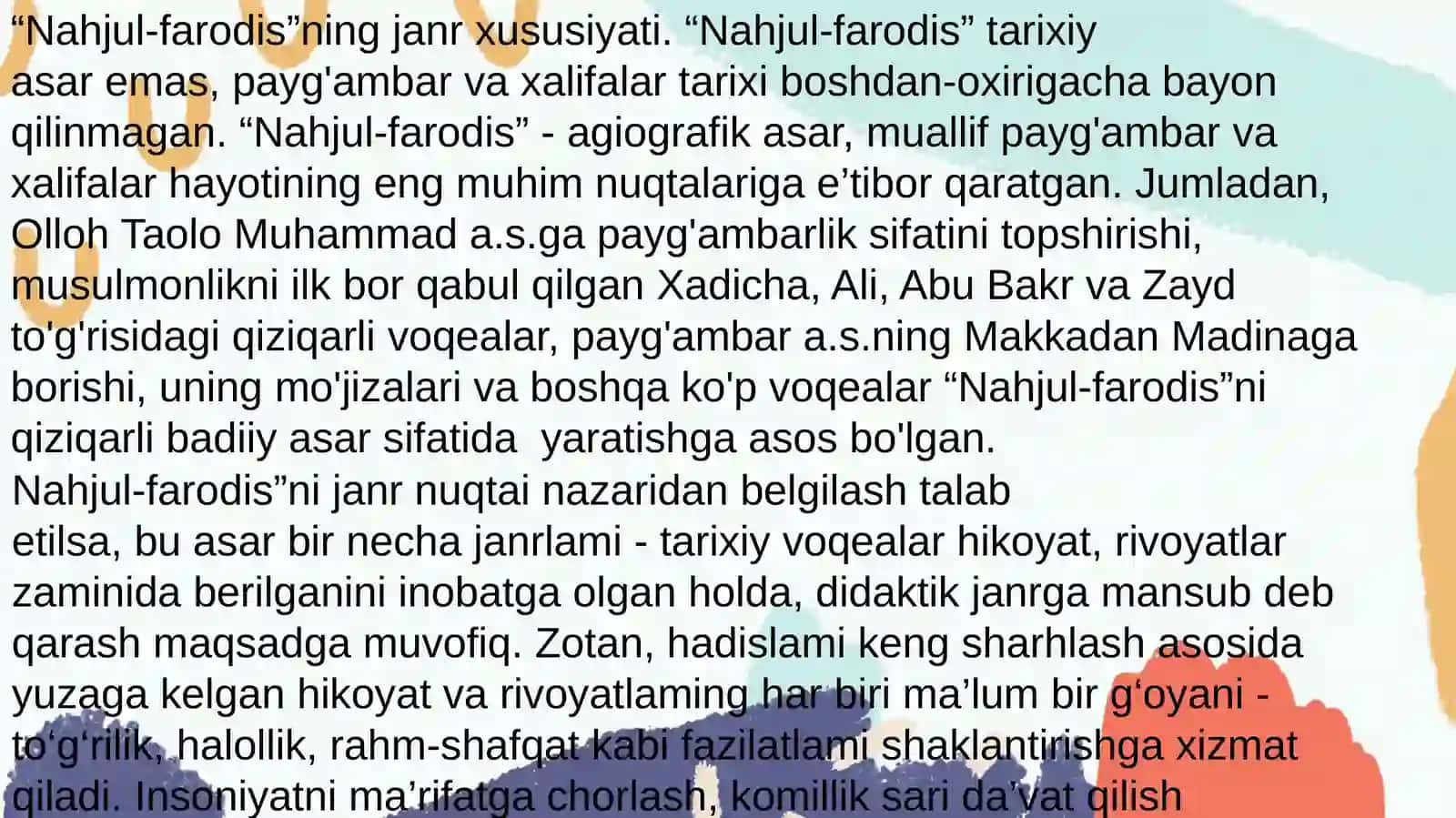 Nahj -ul - farodis badiiy asar 3