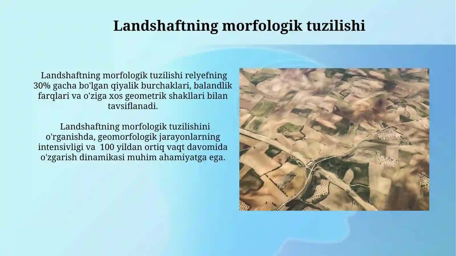 Landshaftlarning hududiy tabaqalanish omillarini tahlil qilish 3
