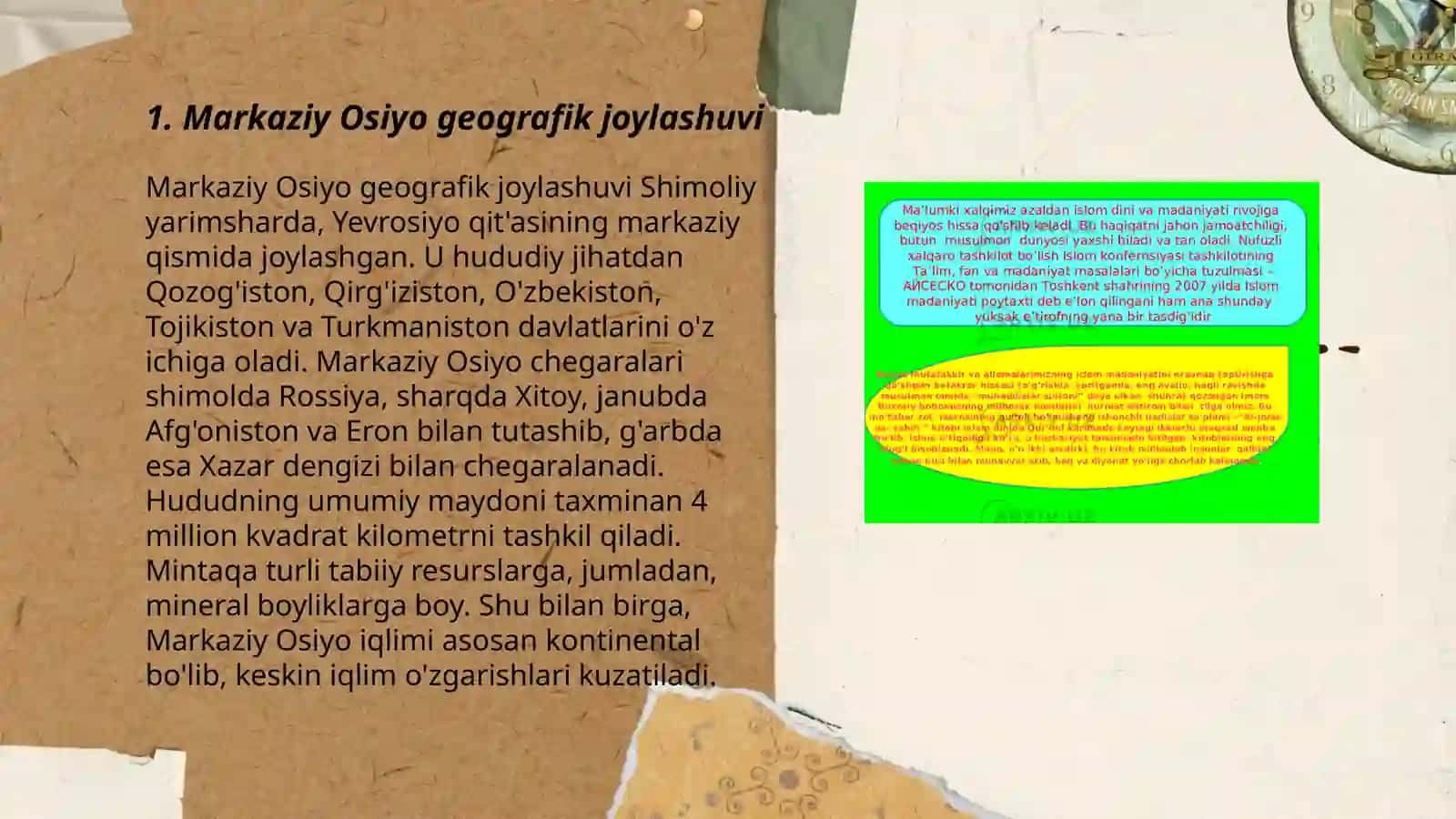 Markaziy Osiyo geografik joylashuvi 3