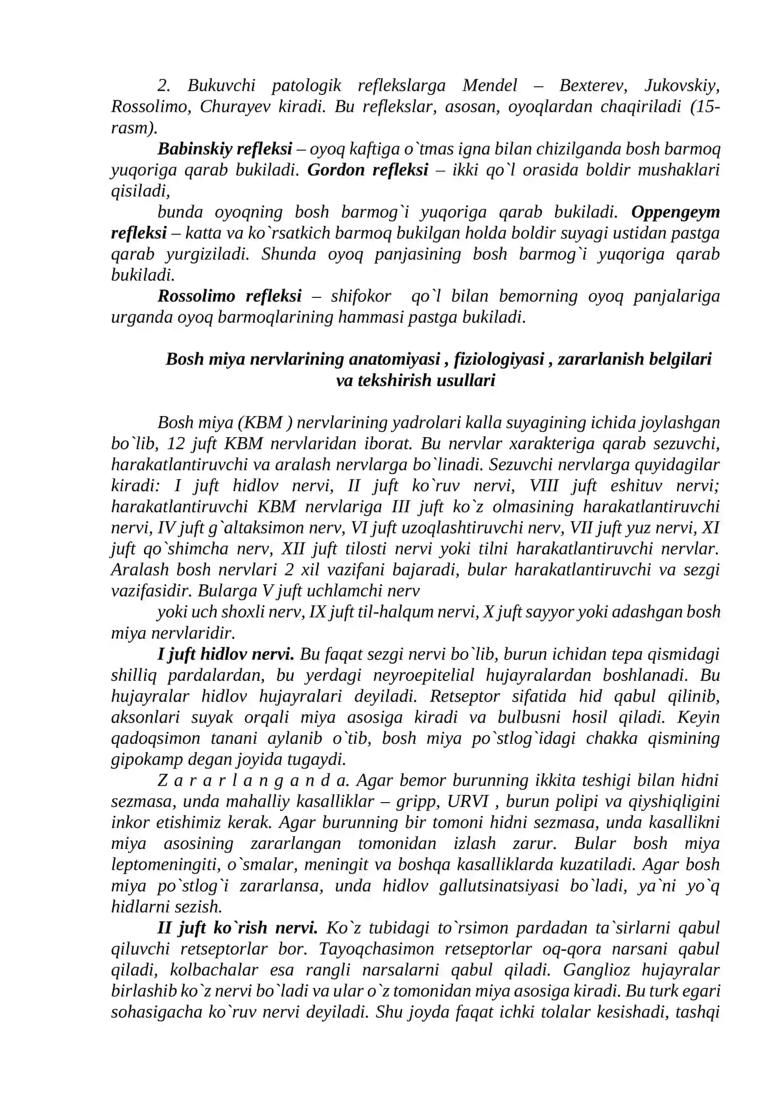 ODAMDAGI REFLECTOR REAKSIYALARINI TEKSHIRISH 3